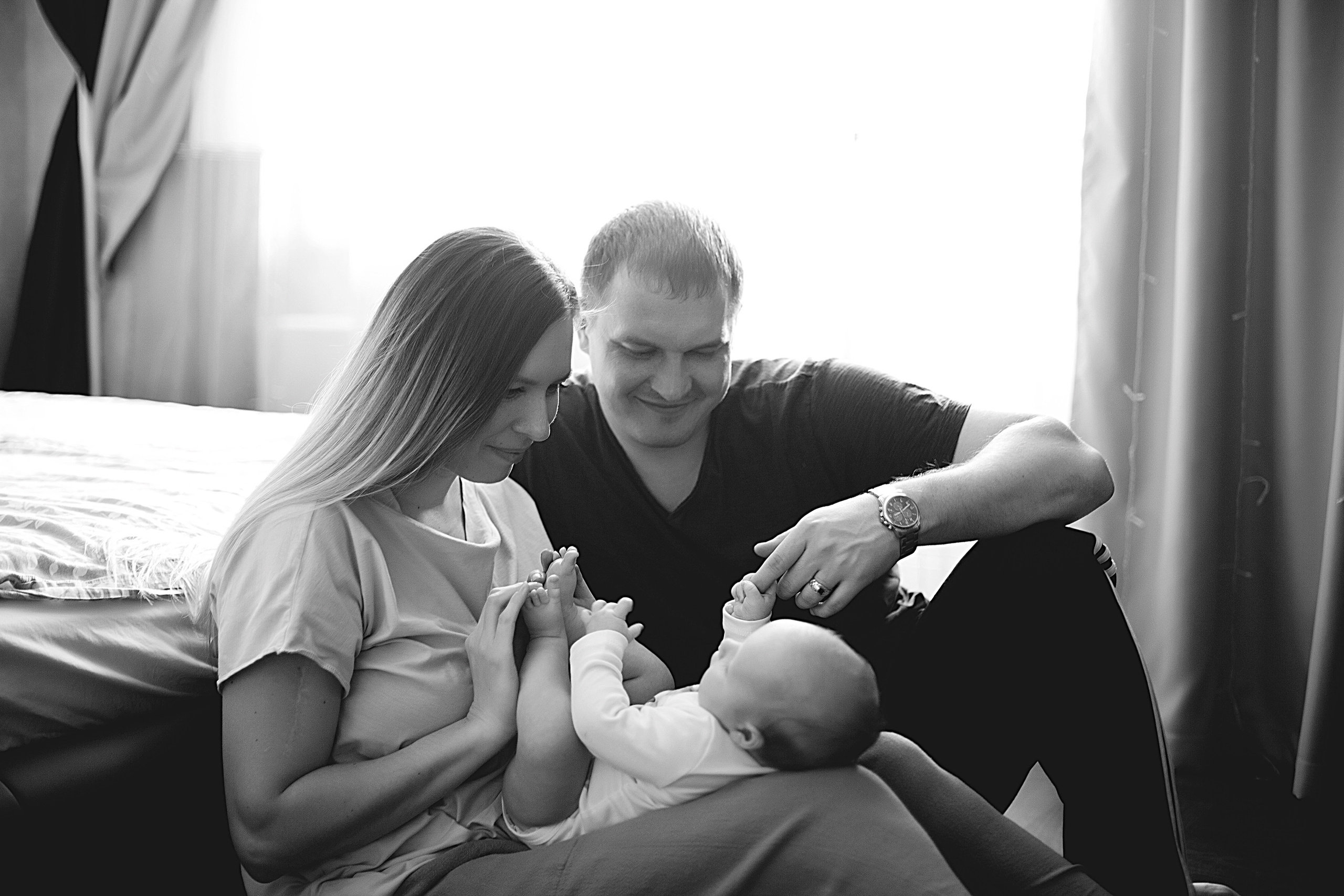 Домашнии ЧБ Истории. Фотограф новорожденных и детей до года в Новосибирске Ka