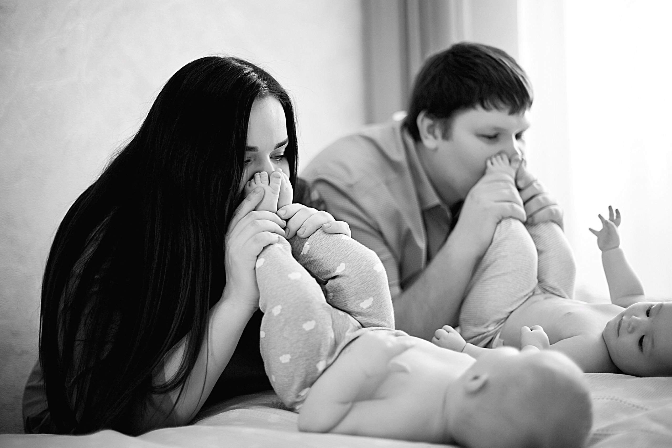 Домашнии ЧБ Истории. Фотограф новорожденных и детей до года в Новосибирске Ka