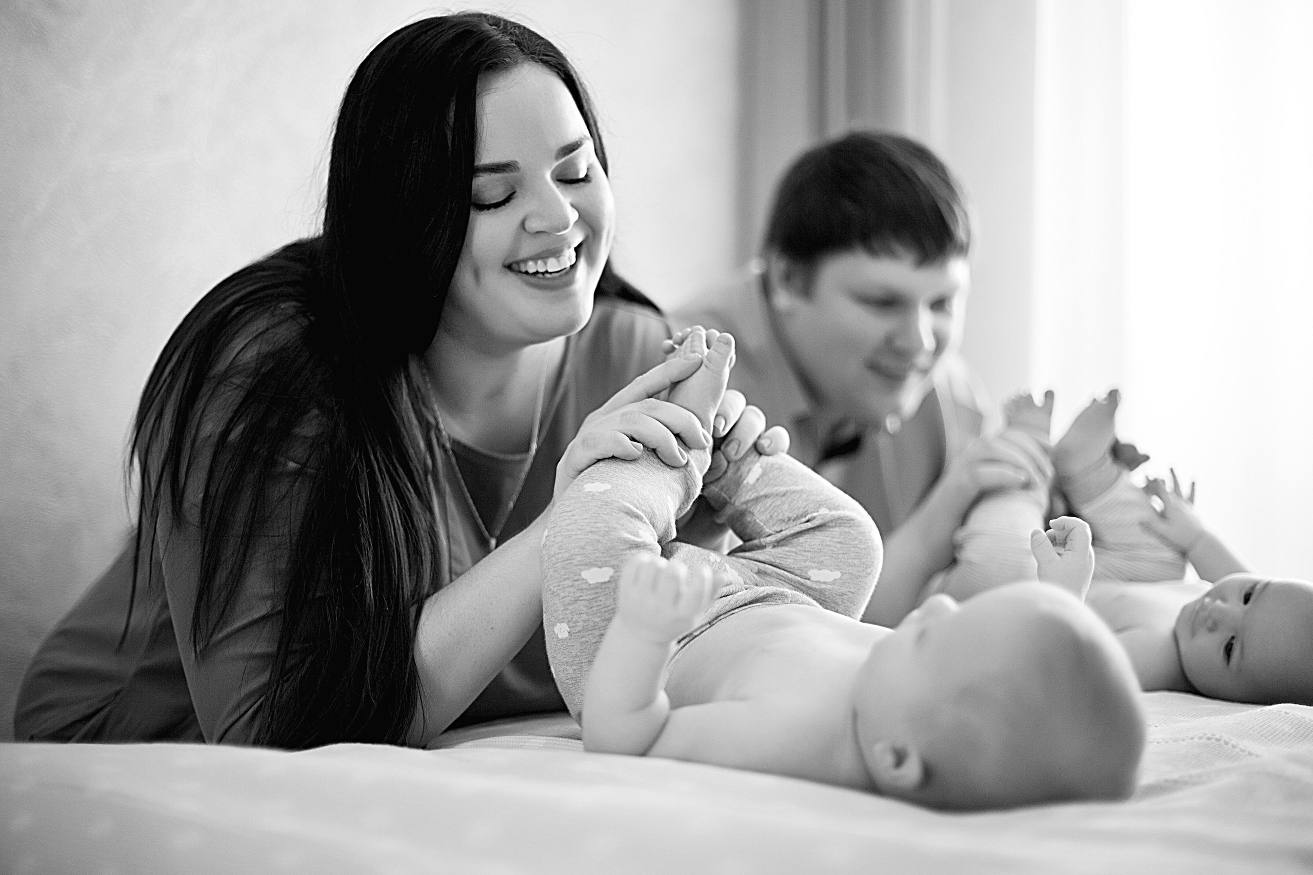 Домашнии ЧБ Истории. Фотограф новорожденных и детей до года в Новосибирске Ka