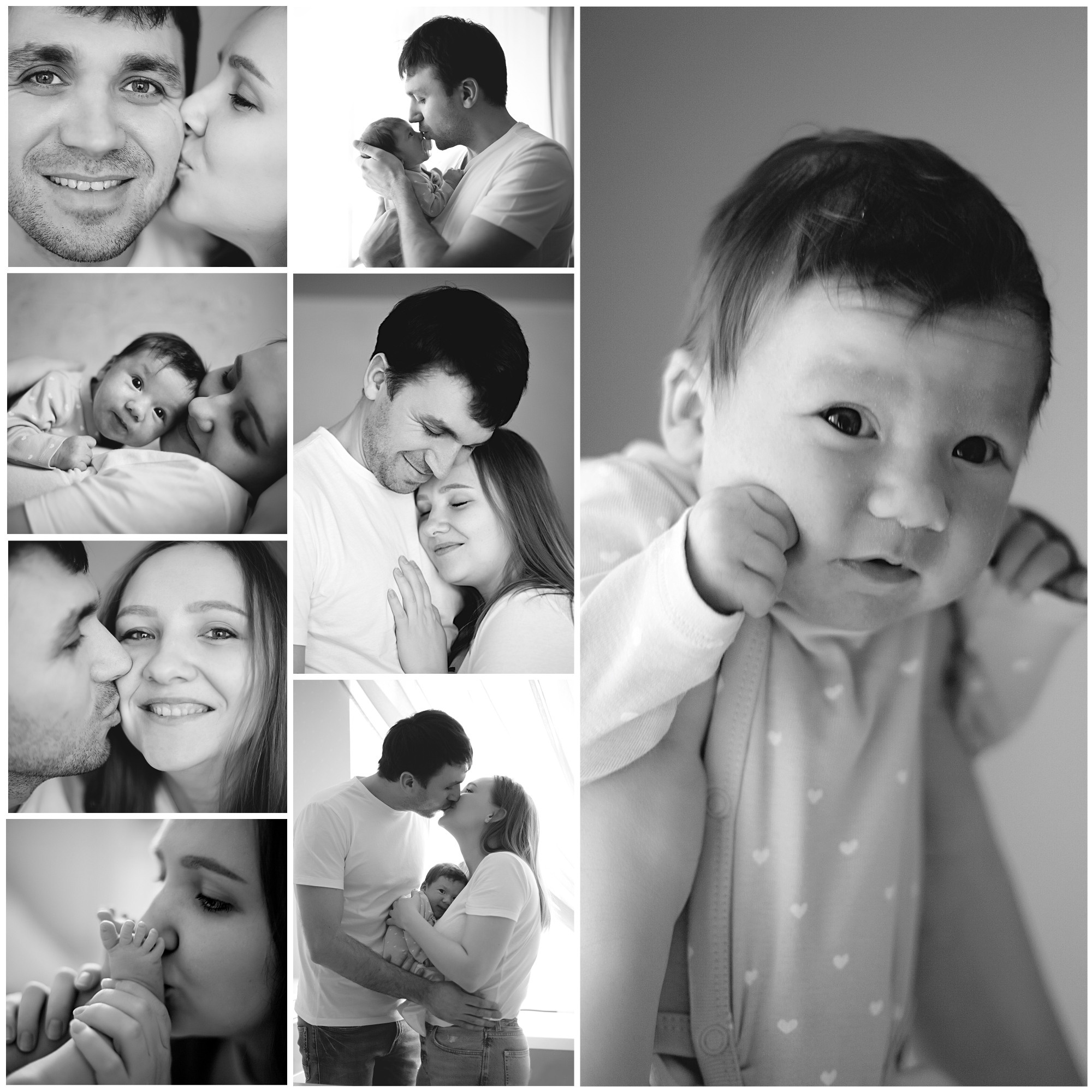 Домашнии ЧБ Истории. Фотограф новорожденных и детей до года в Новосибирске Ka