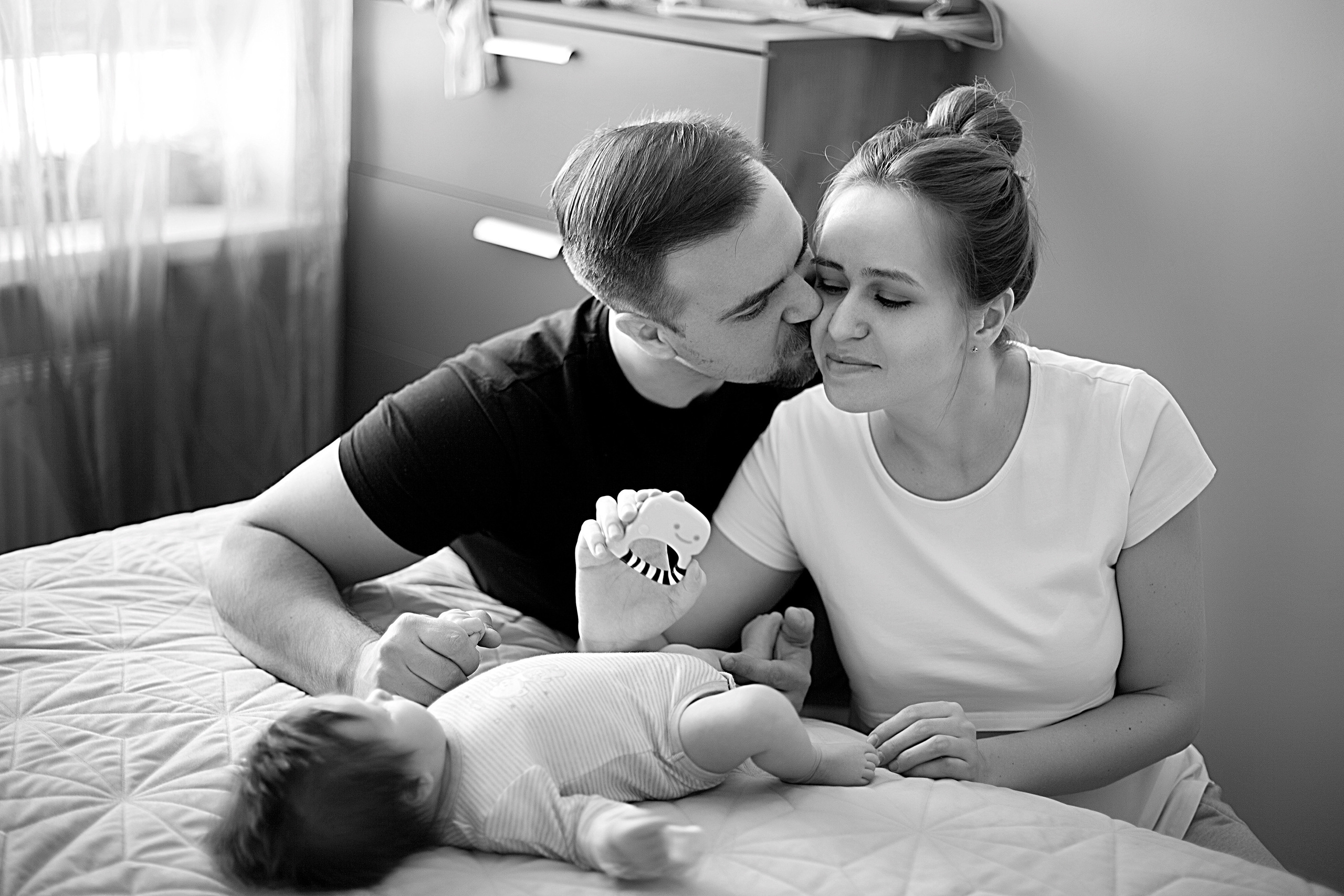 Домашнии ЧБ Истории. Фотограф новорожденных и детей до года в Новосибирске Ka