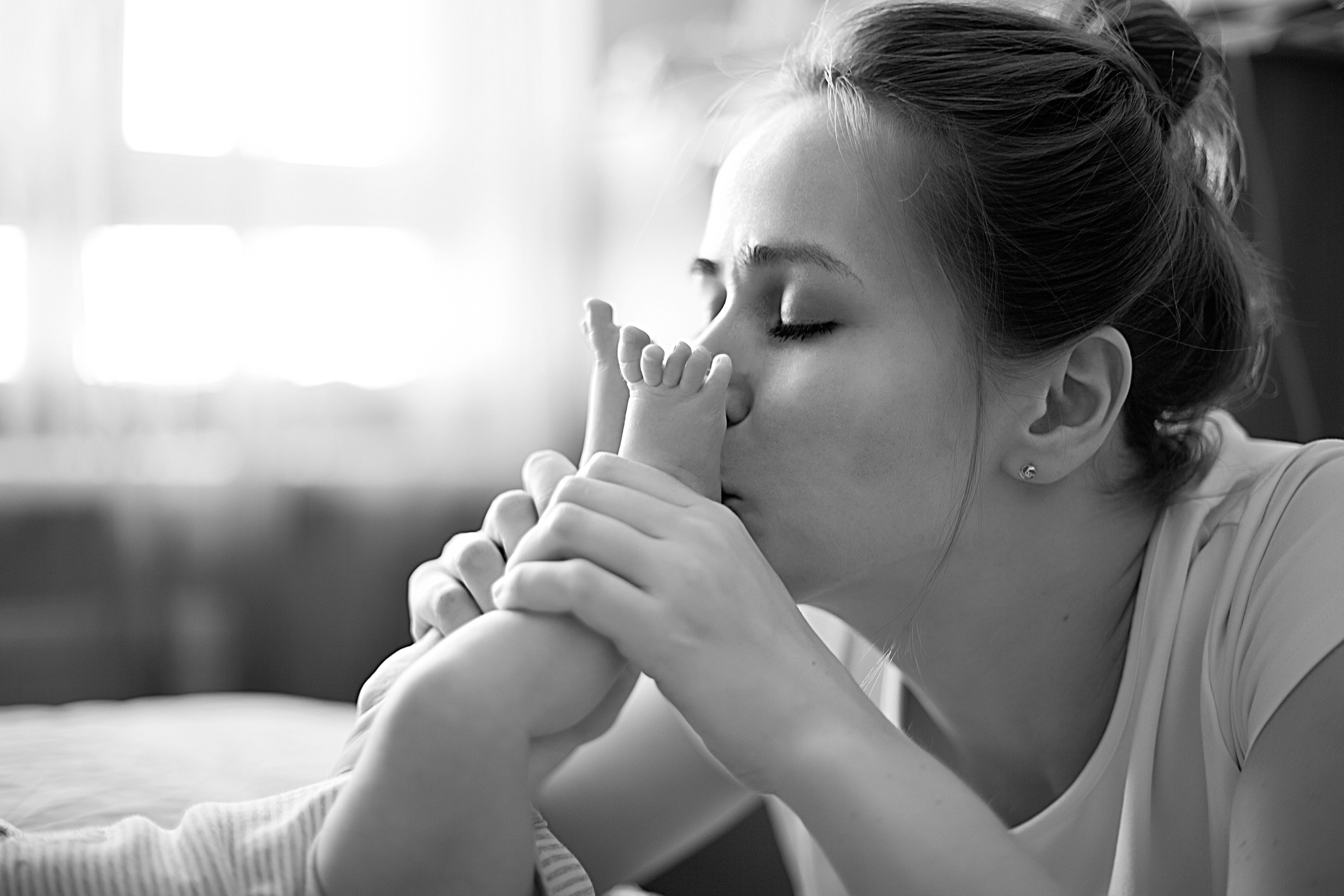 Домашнии ЧБ Истории. Фотограф новорожденных и детей до года в Новосибирске Ka