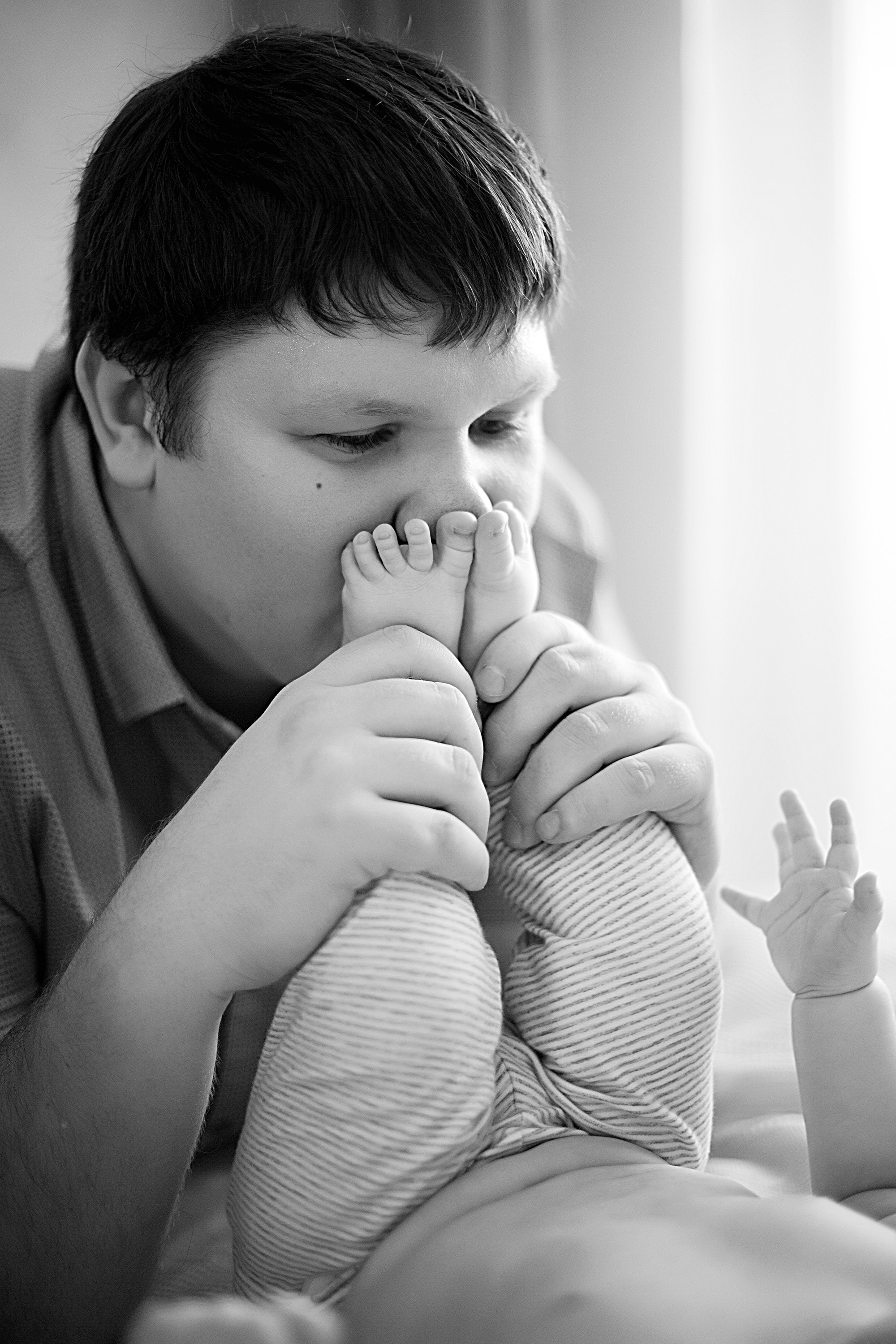 Домашнии ЧБ Истории. Фотограф новорожденных и детей до года в Новосибирске Ka