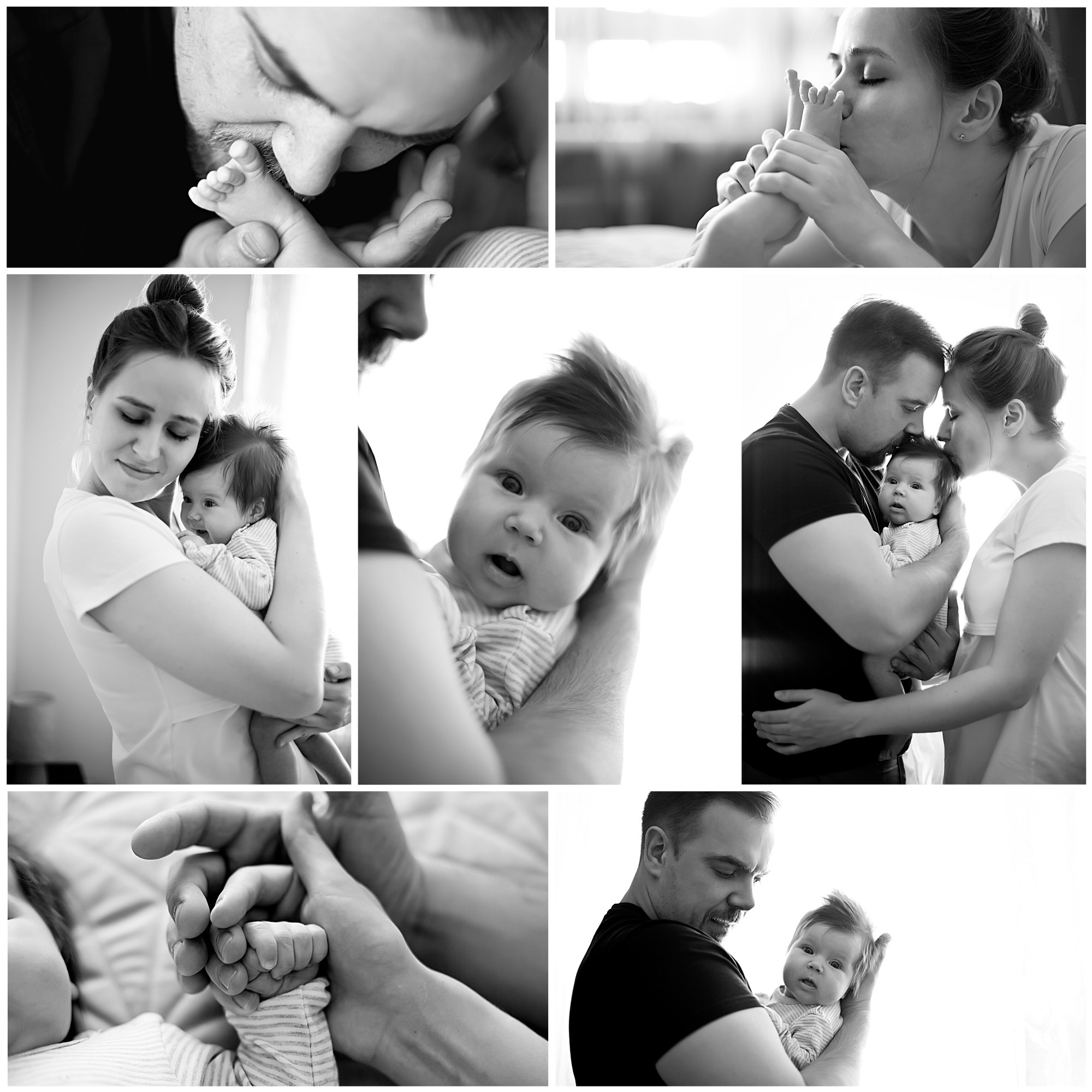 Домашнии ЧБ Истории. Фотограф новорожденных и детей до года в Новосибирске Ka