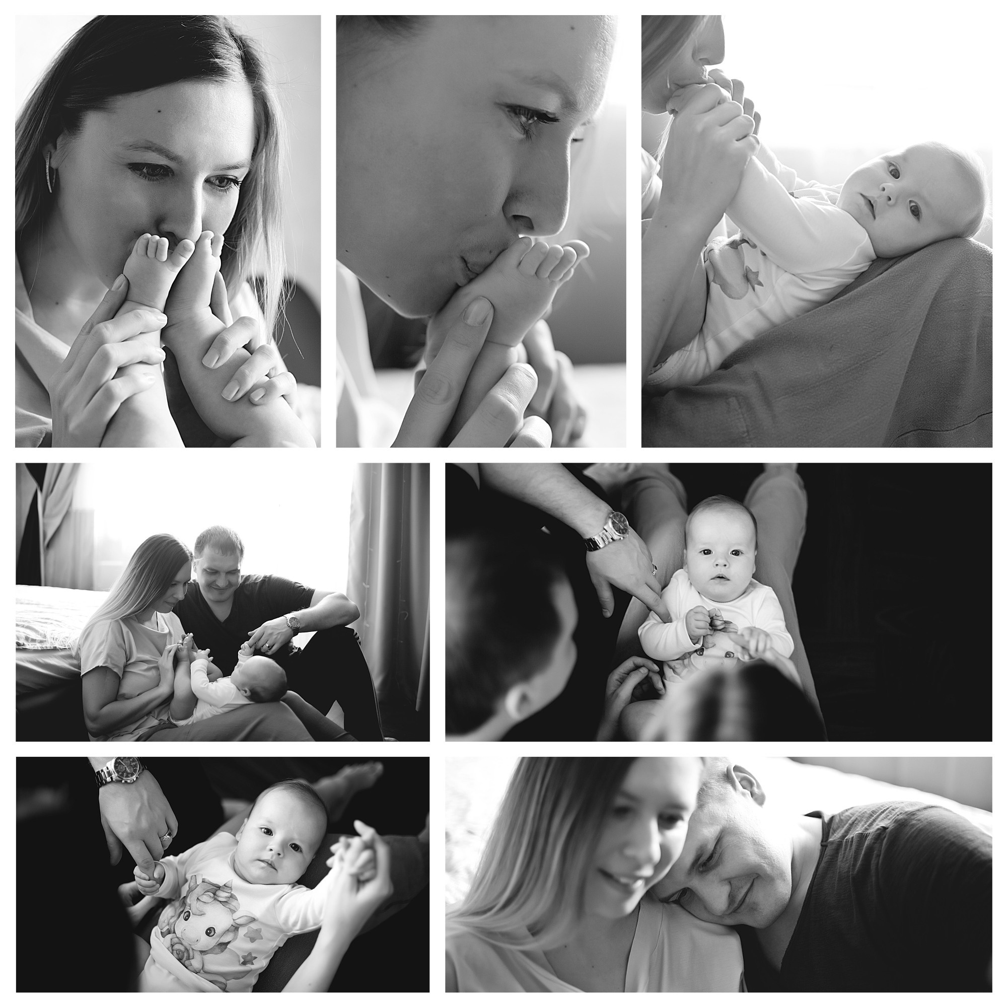 Домашнии ЧБ Истории. Фотограф новорожденных и детей до года в Новосибирске Ka