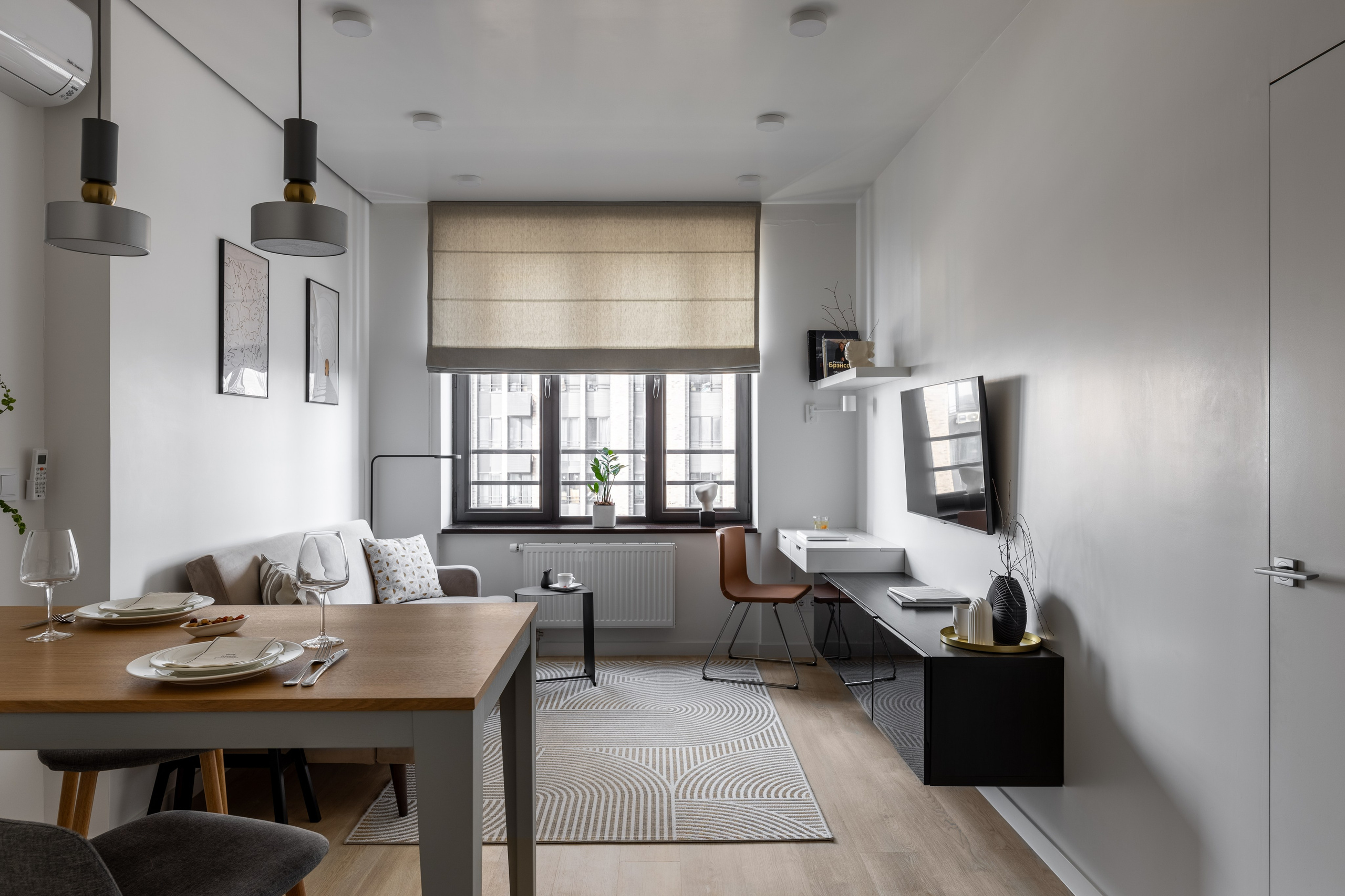 Евродвушка от дизайнера в ЖК «Савеловский Сити». Veselinskiy| Интерьерный фотограф | Москва