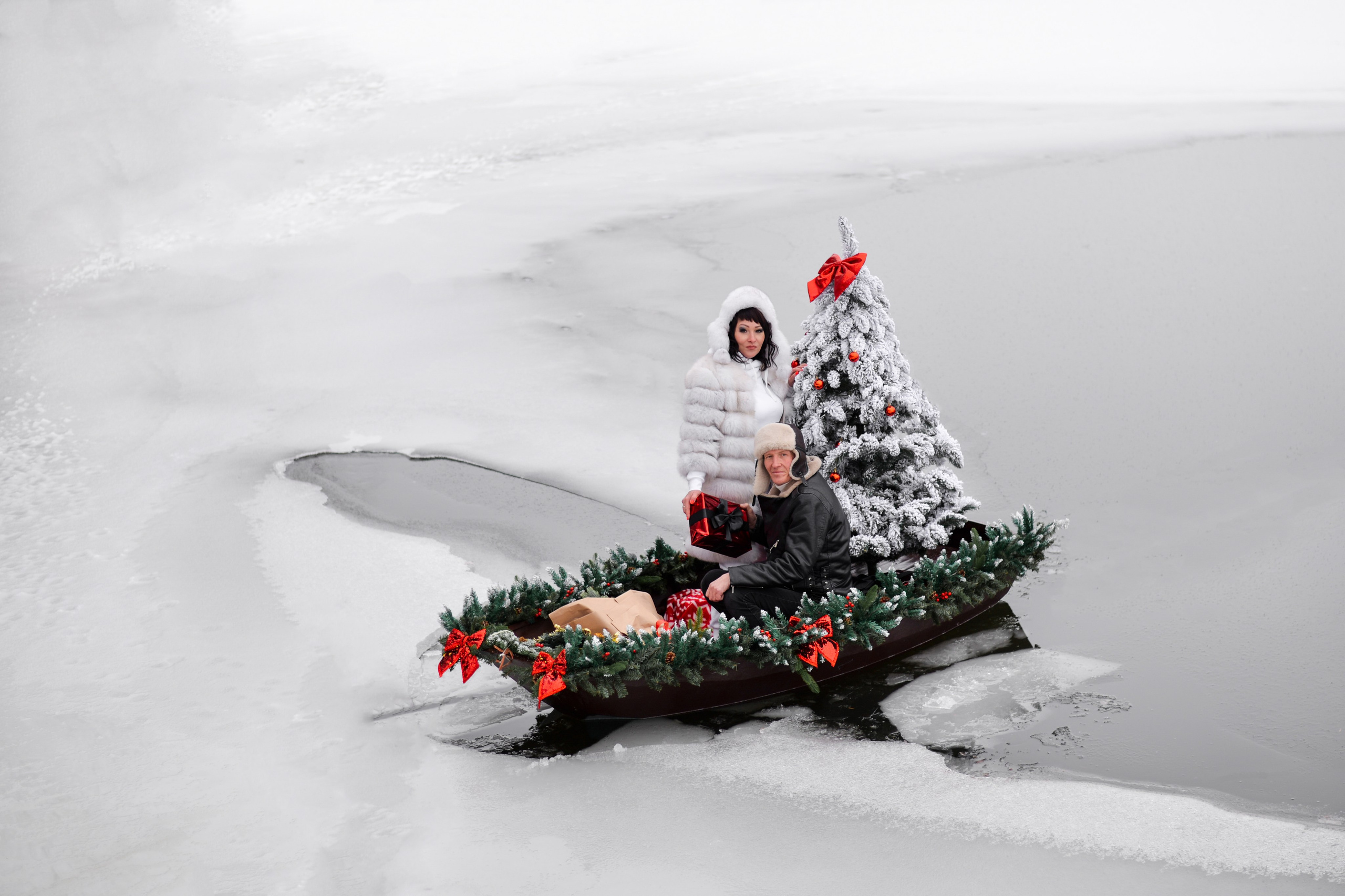 Рождественская лодка. Коммерческий фотограф Сызрани