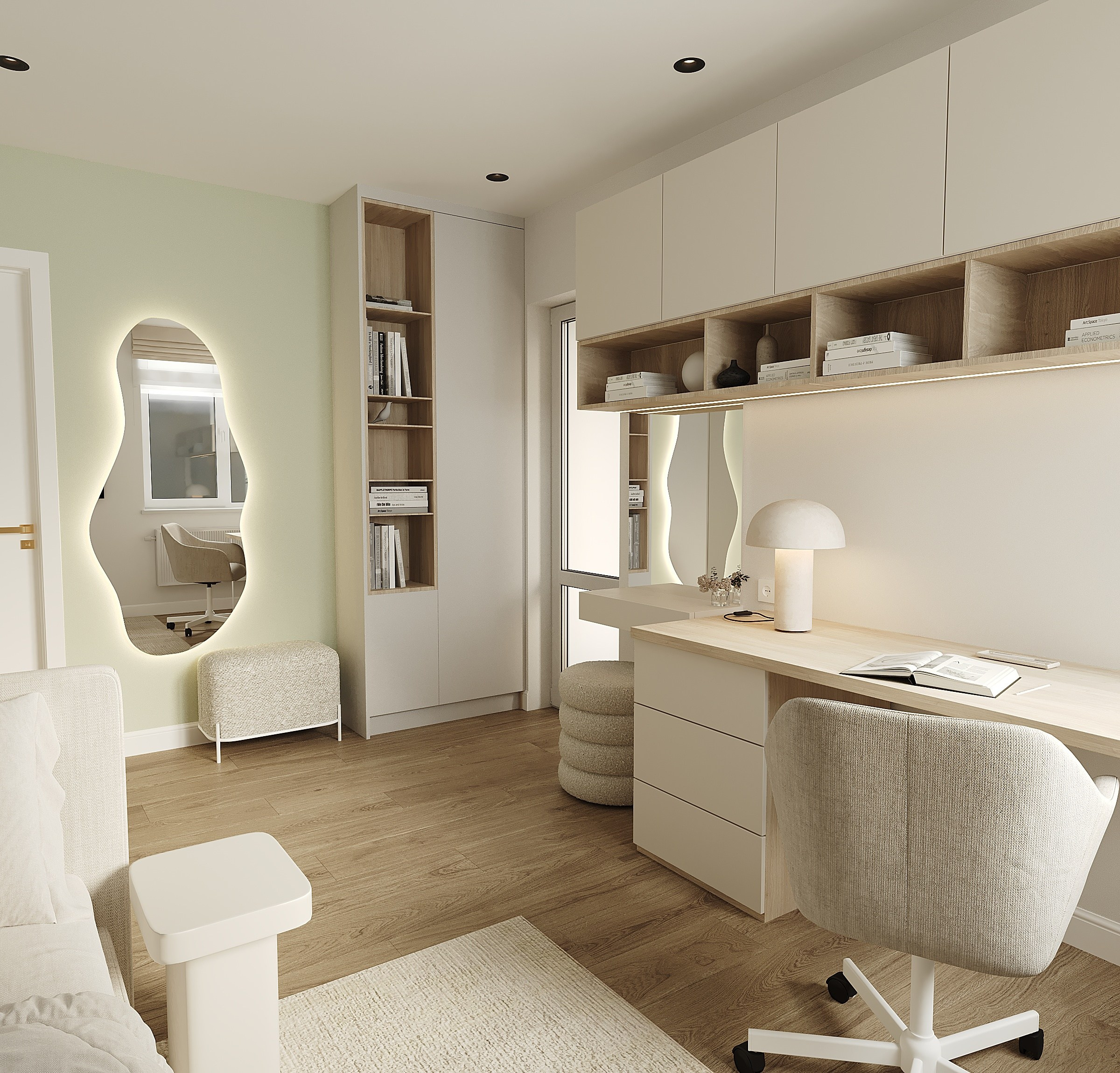 Современная квартира с элементами джапанди. Lina architector | Дизайн интерьера