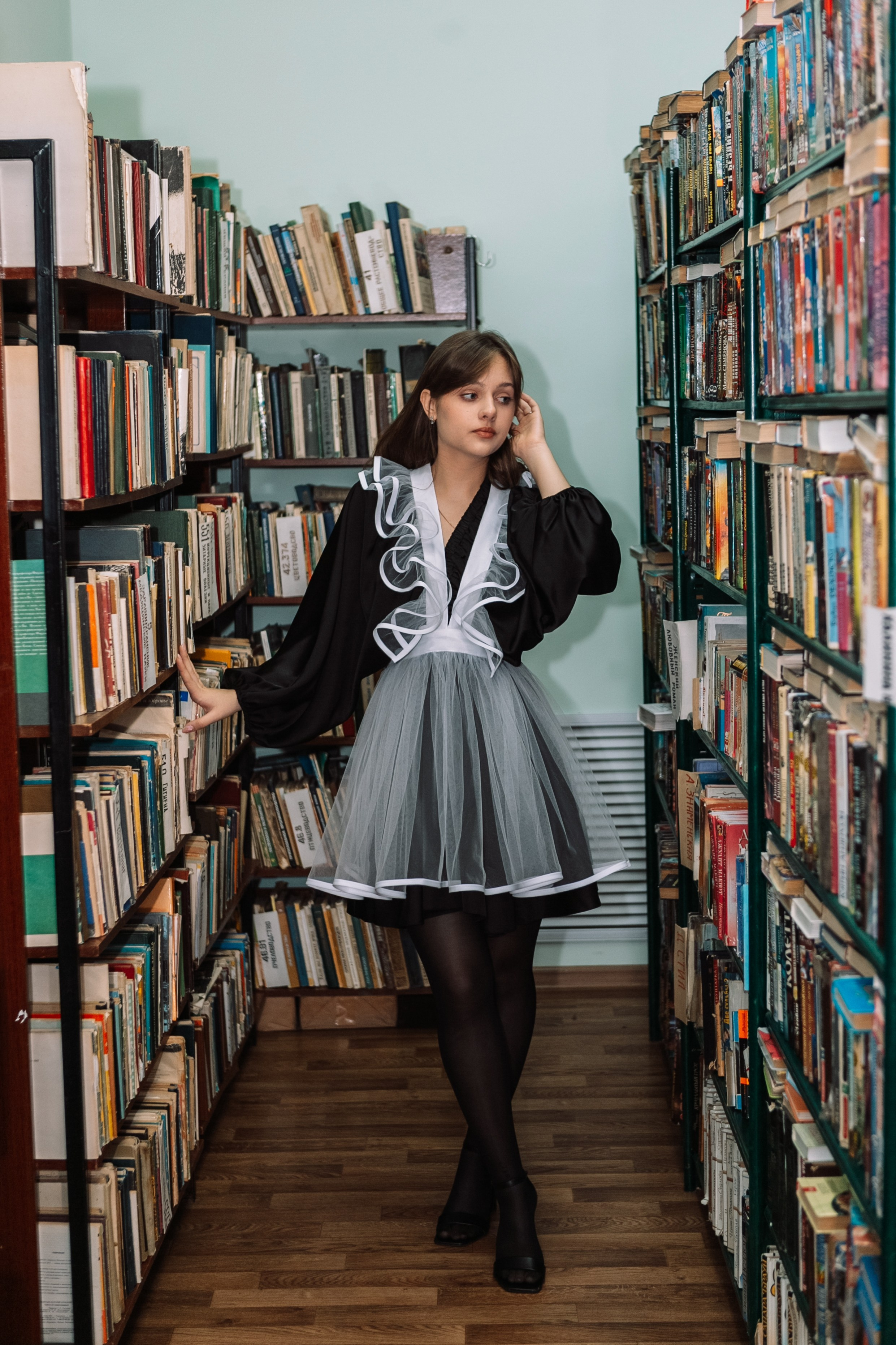 Съемка в библиотеке. Выпускные альбомы Воронеж от Веры Соколовой