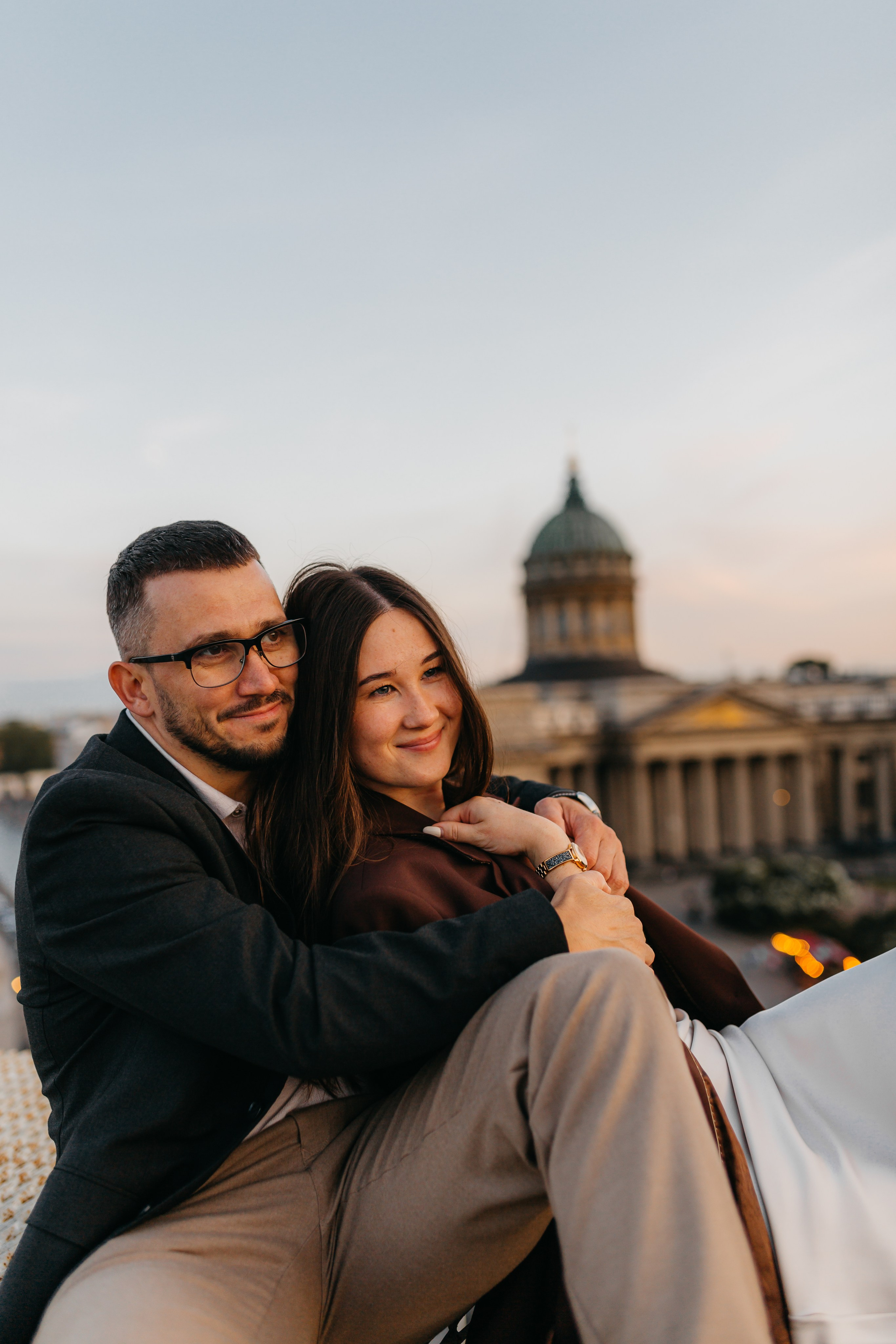 LoveStory на крышах Питера. Фотограф Санкт-Петербург Князева Елизавета