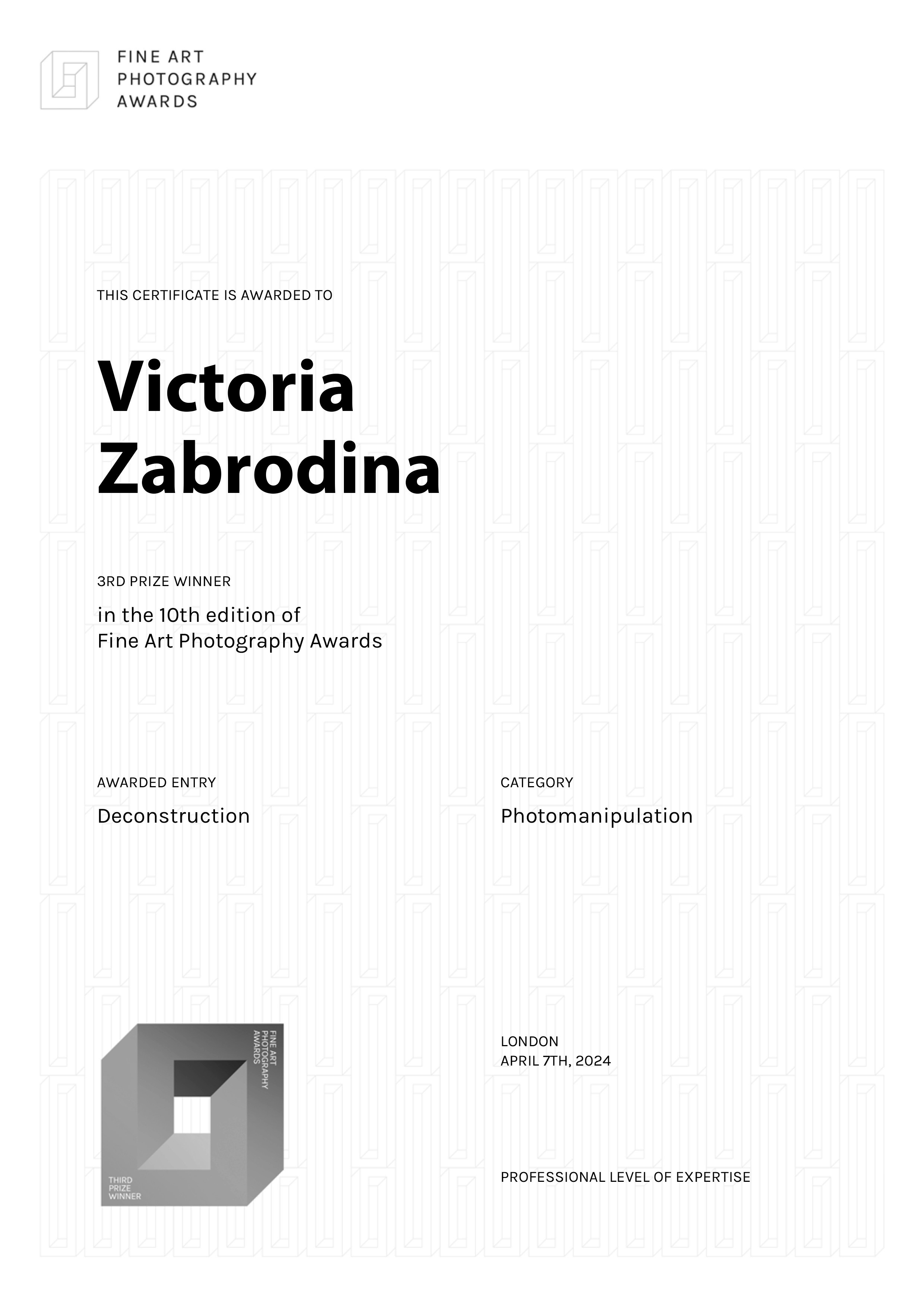 FAPA. Арт-фотограф Виктория Забродина