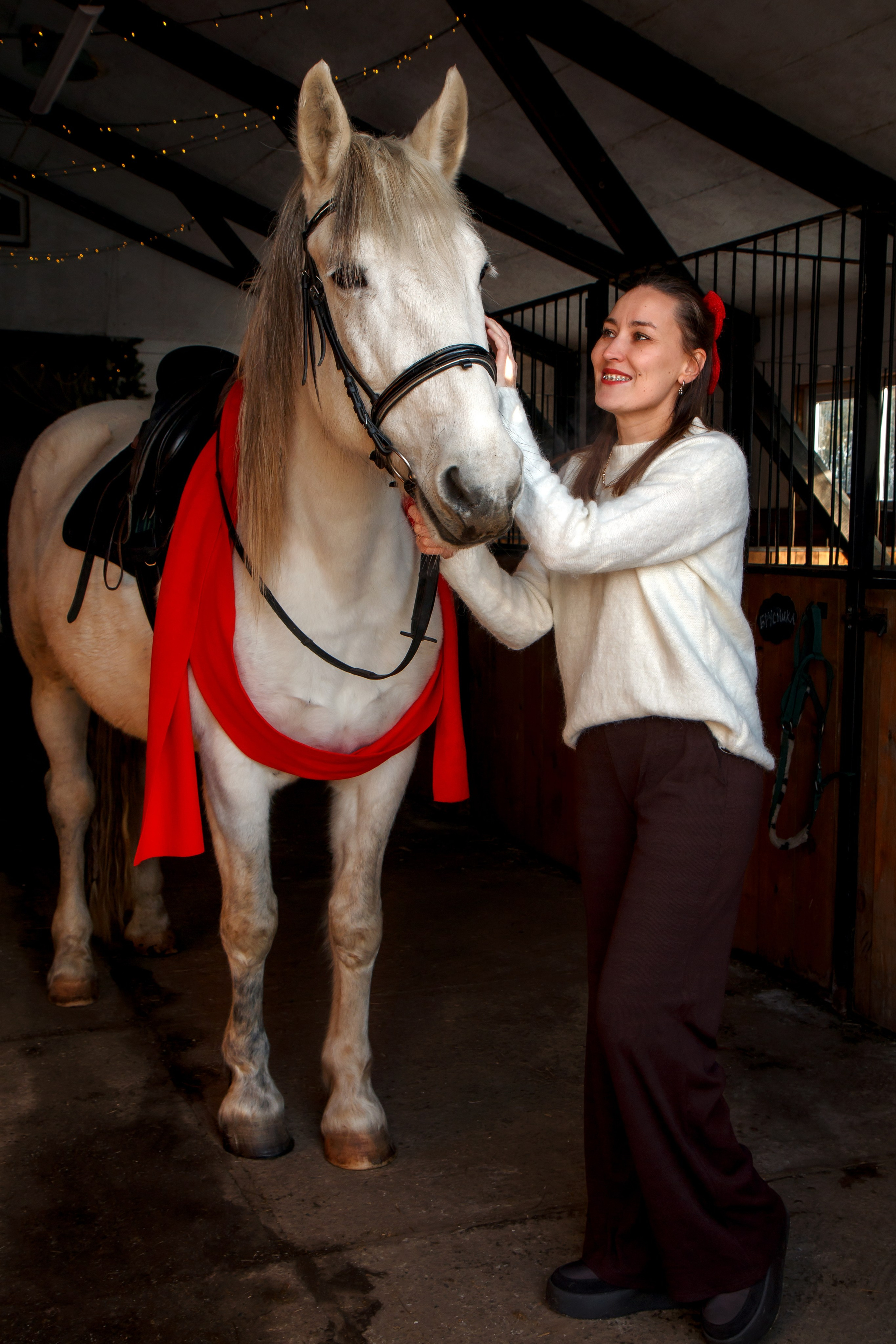 Анастасия с семьей. Участники «Новогоднего фотопроект с лошадью». Фотограф в Шелехове, лучшие выпускные альбомы в Шелехове