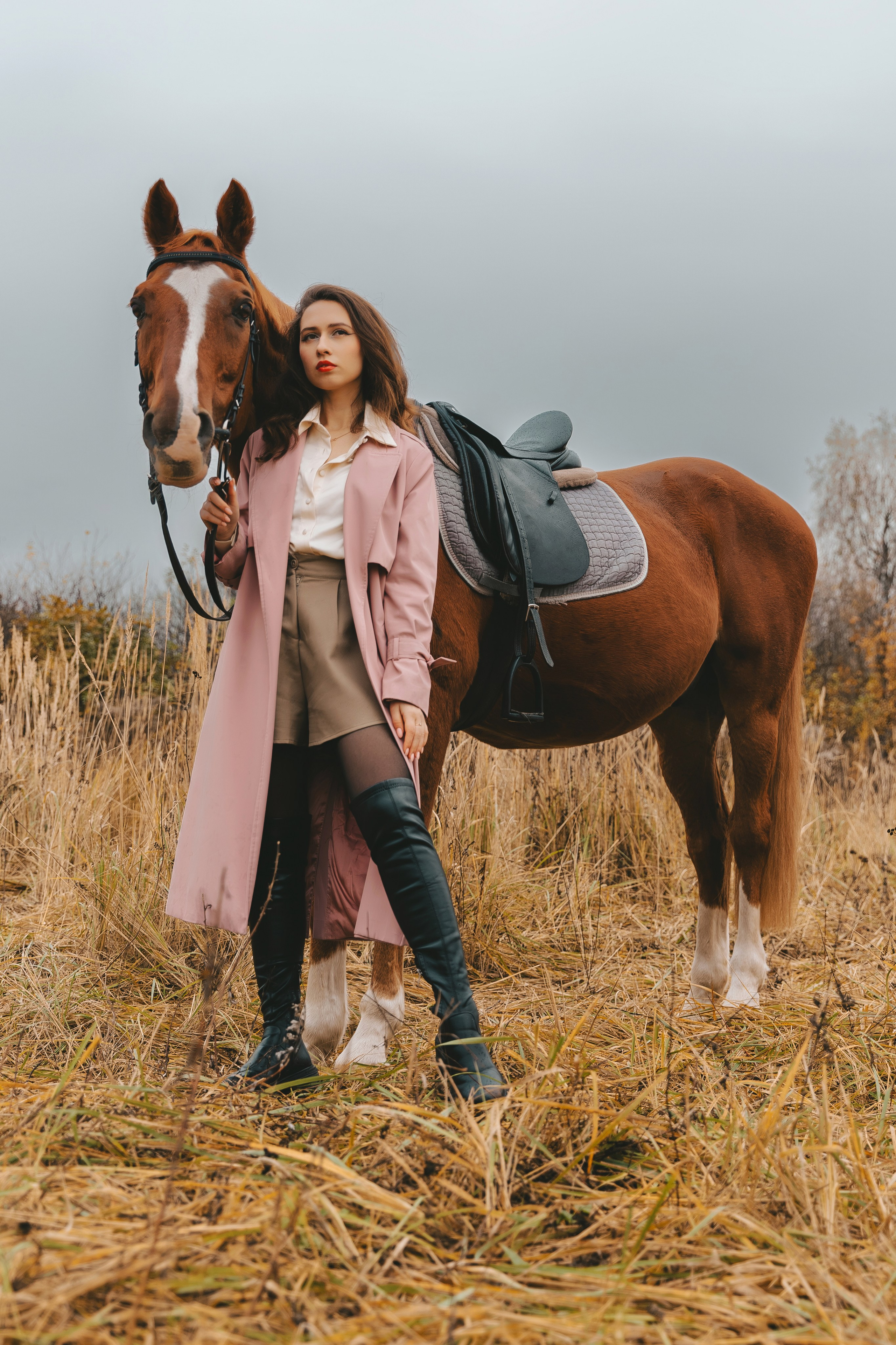 Женский портрет с лошадью. Семейный и женский фотограф в Москве Надежда Воробьева