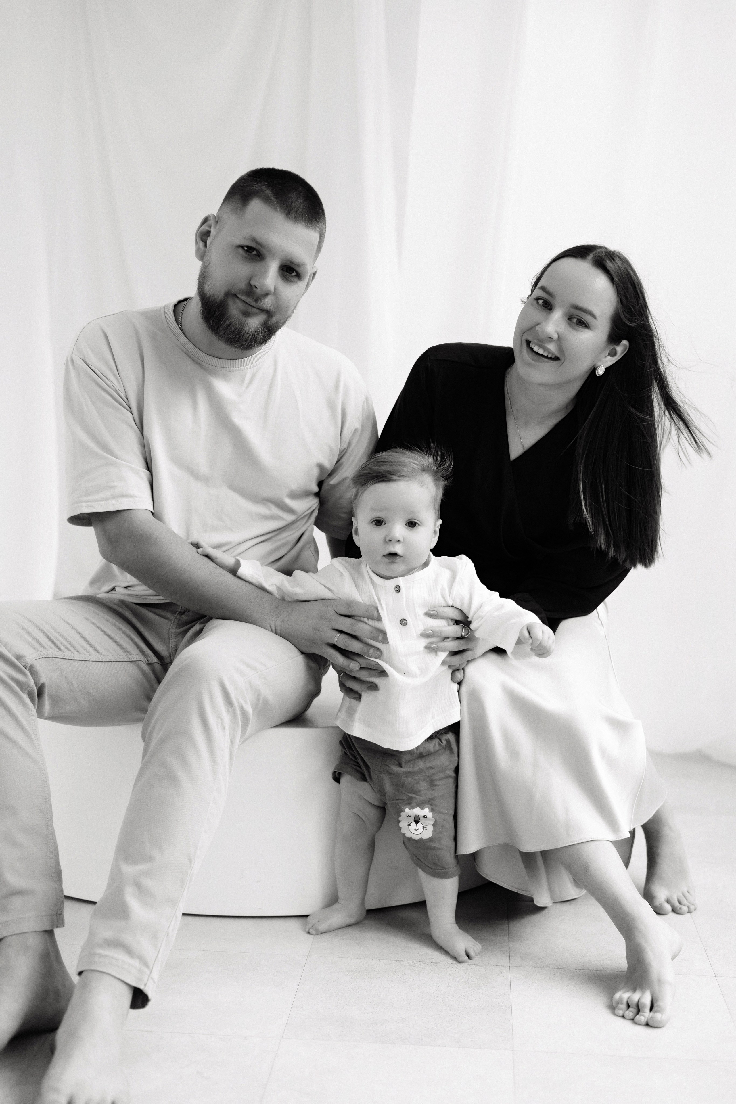 Арсений с мамой и папой. Фотограф в Кемерово Миллер Анна