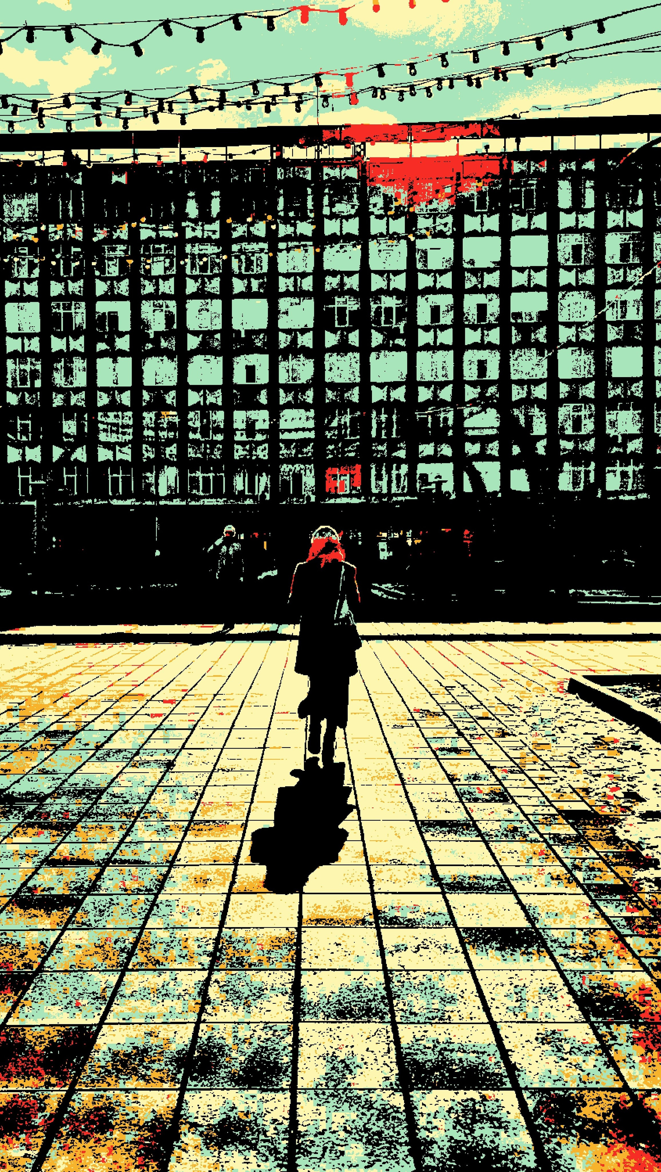 В движении. Визуальный арт пиксельный художник Василь Пиксель