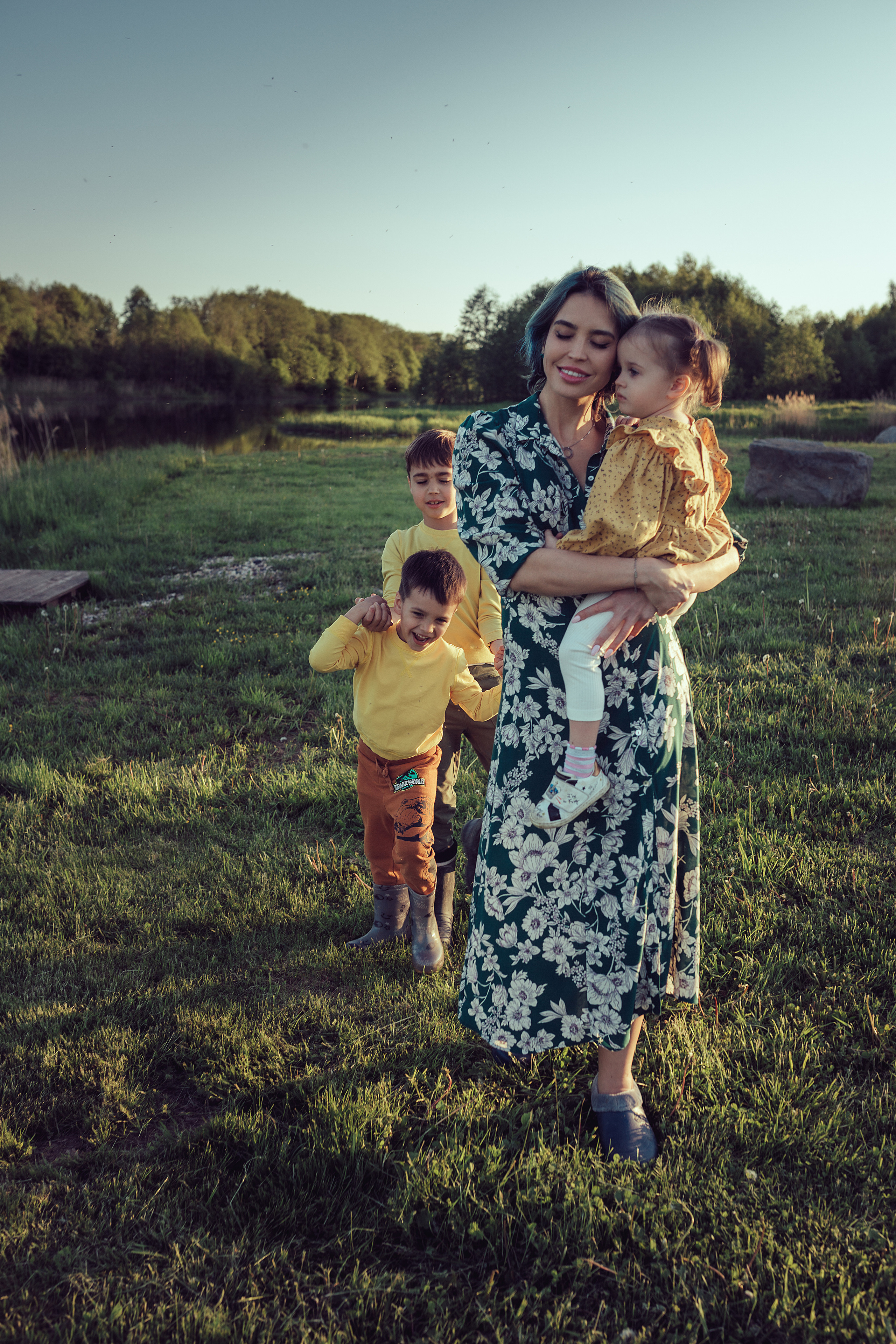 Алина с детками. Семейный фотограф в Москве Натали Момот