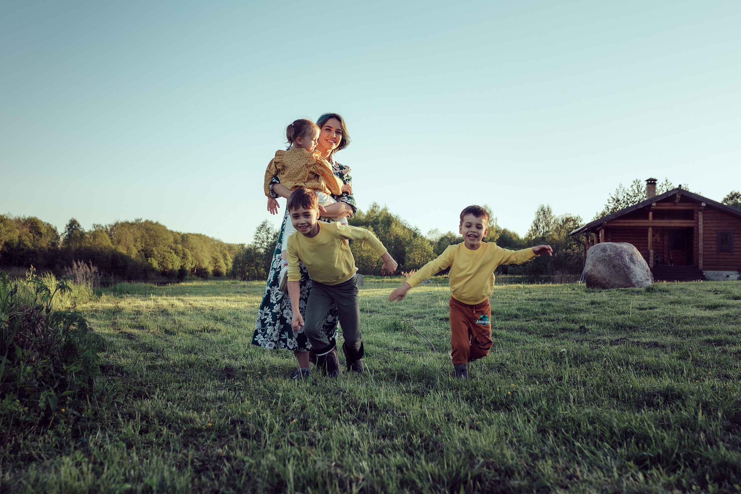 Алина с детками. Семейный фотограф в Москве Натали Момот