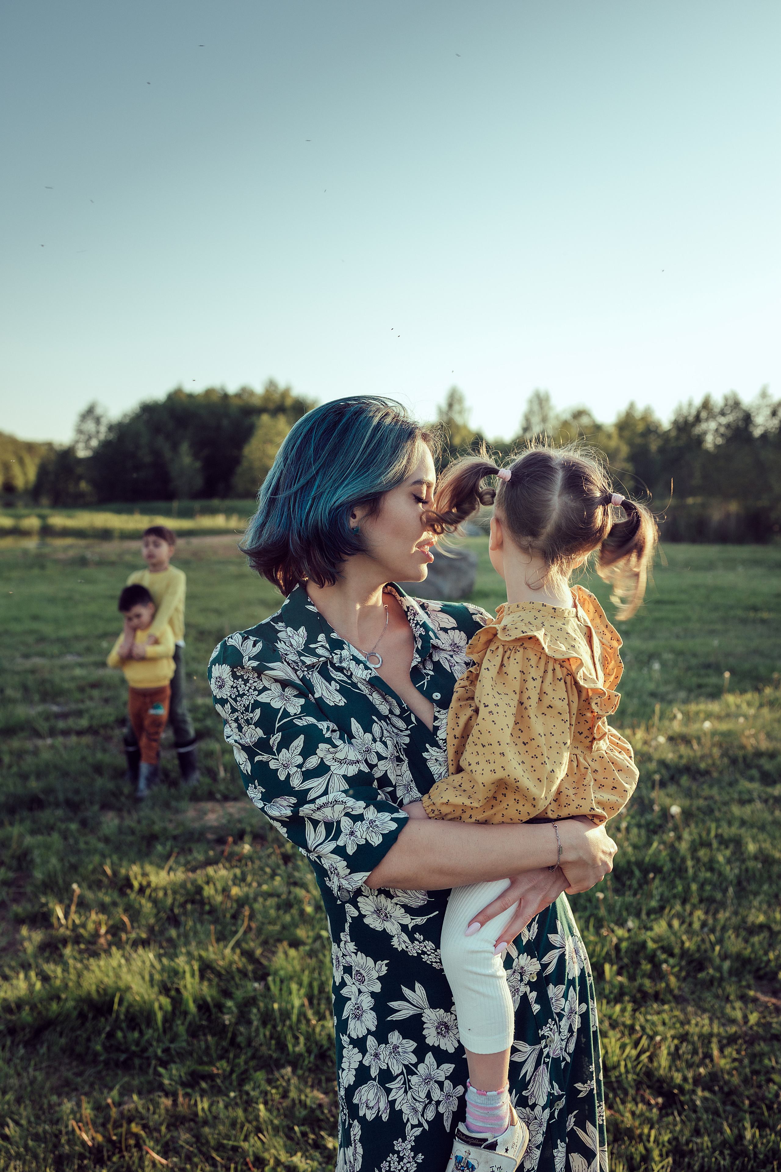 Алина с детками. Семейный фотограф в Москве Натали Момот