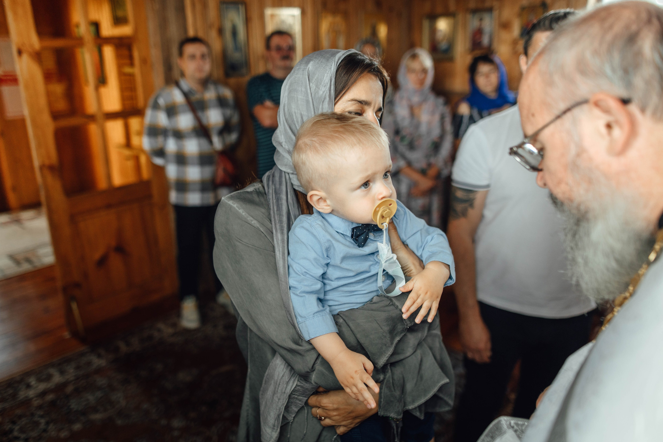 Крещение Тимофея, д. Киевец, храм Святой Троицы, август 2025