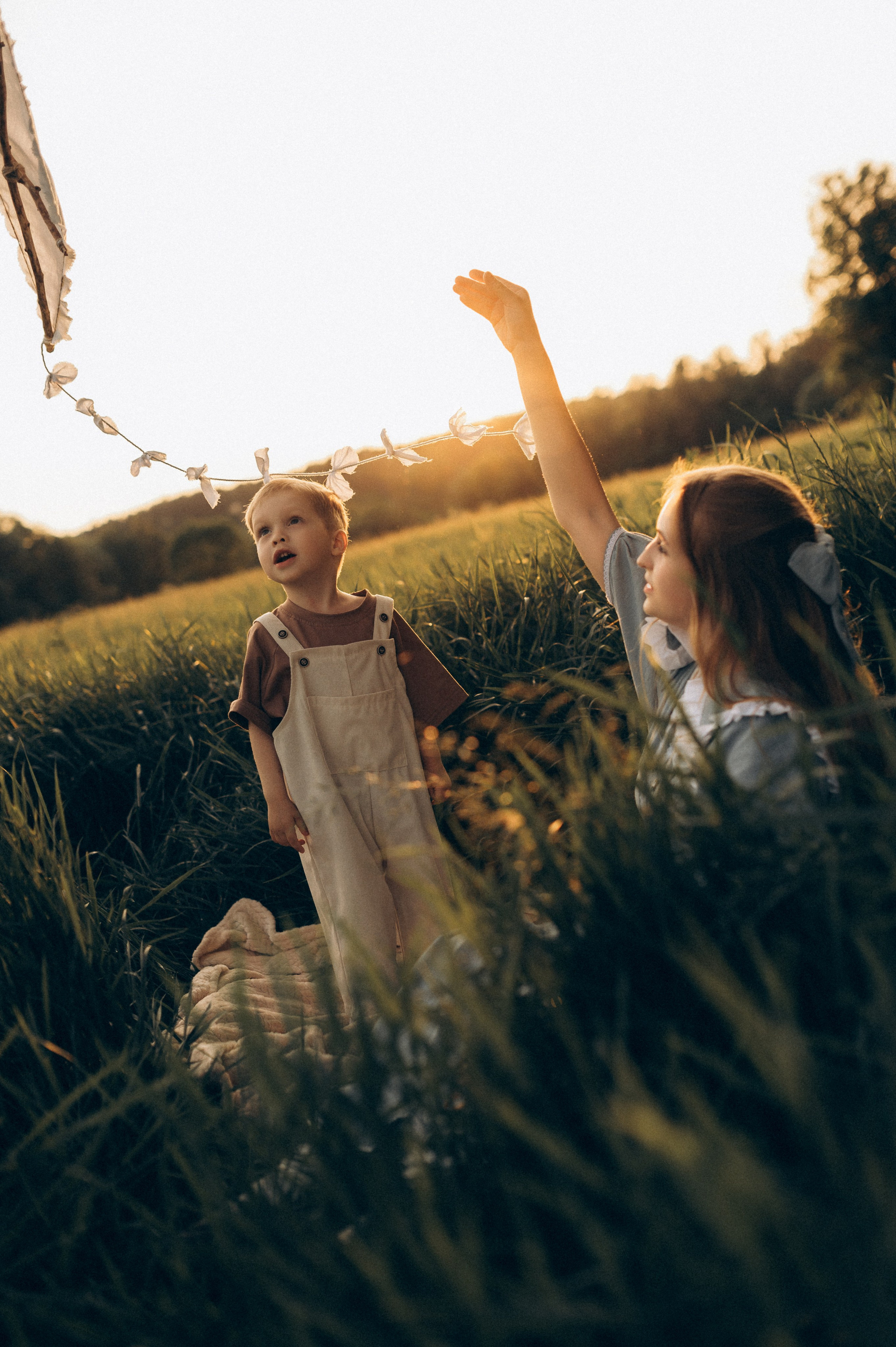 Фотосессия на природе мамы и сына. Фотограф Алексин, Тула