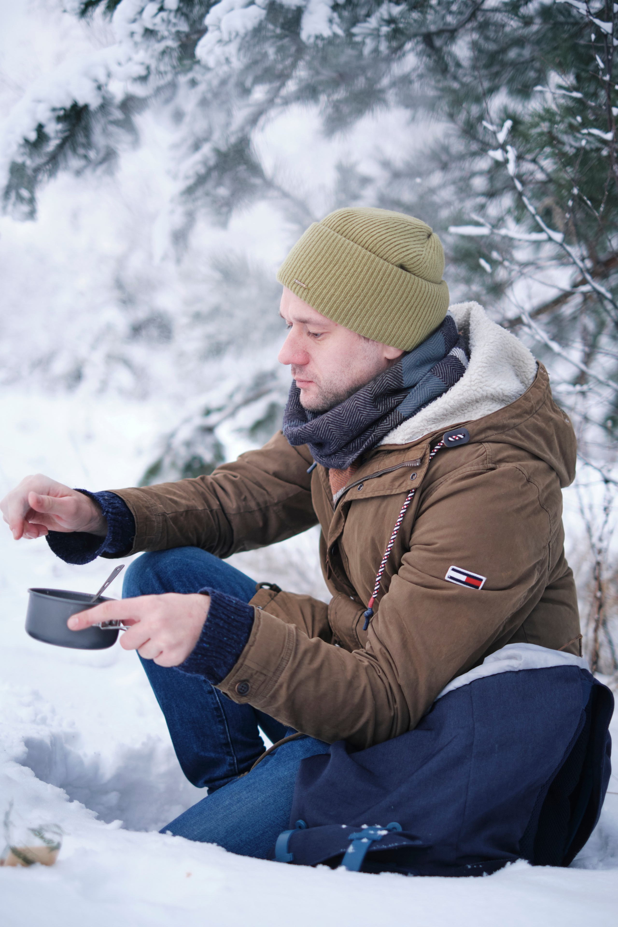 Зимняя фотосессия с вкусной едой на горелочке. Елена Павленко. Фотограф. Москва
