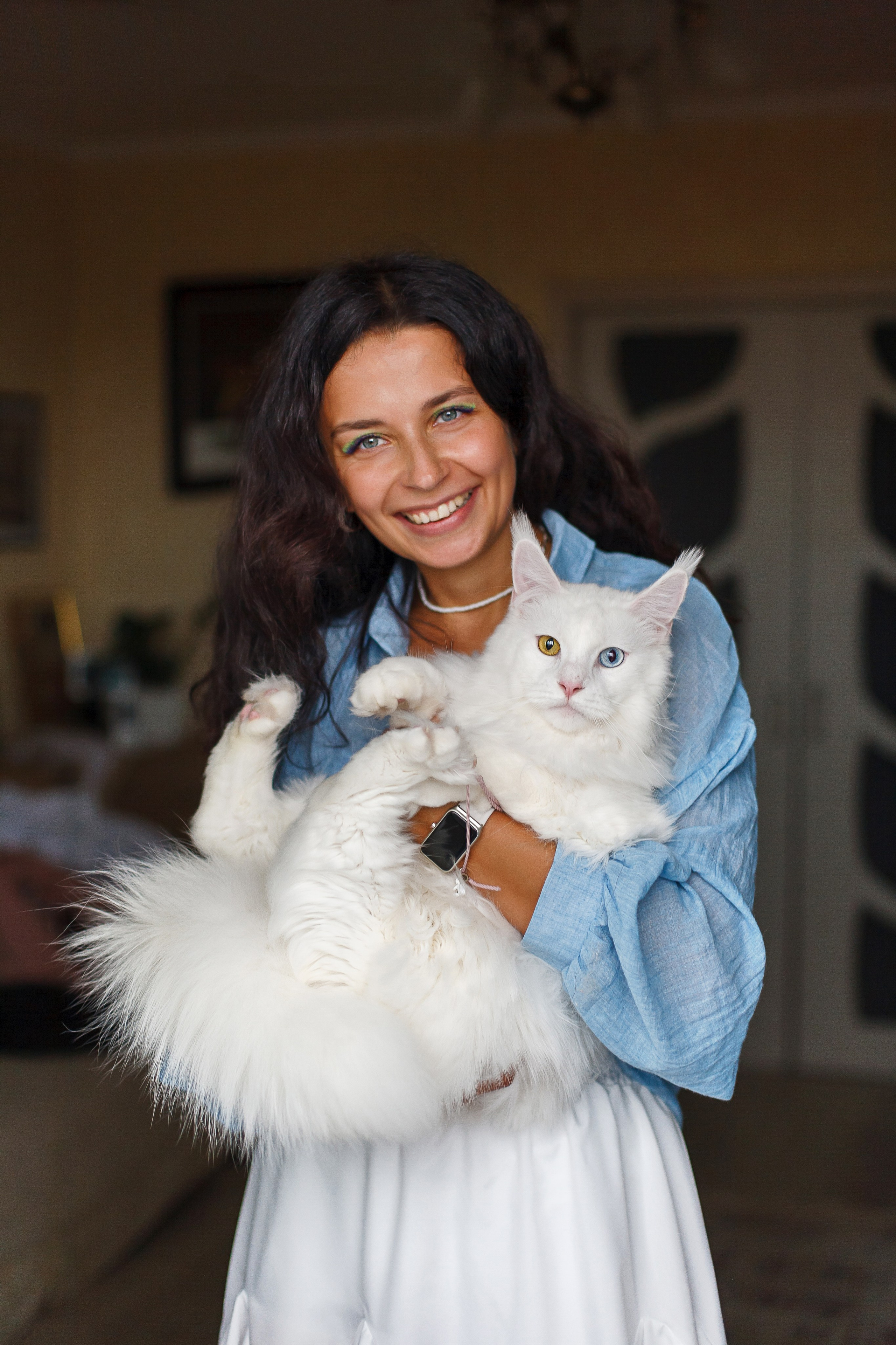 Белый кун Марсик и Яна. Фотограф Челябинск · Ольга Серебрякова