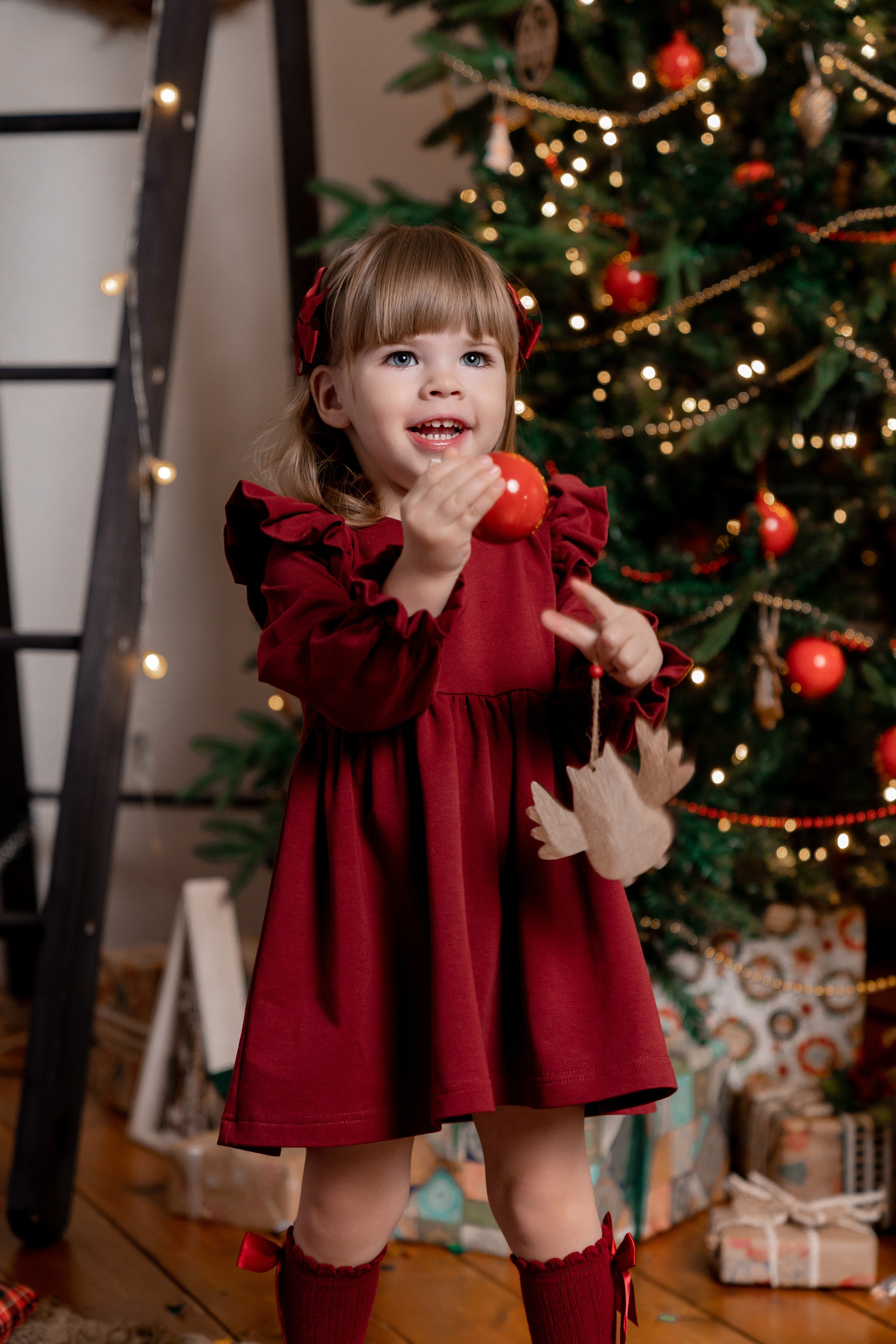 Новогодняя фотостудия. Семейный фотограф СПб Анастасия Василь. Фотосессия на годик