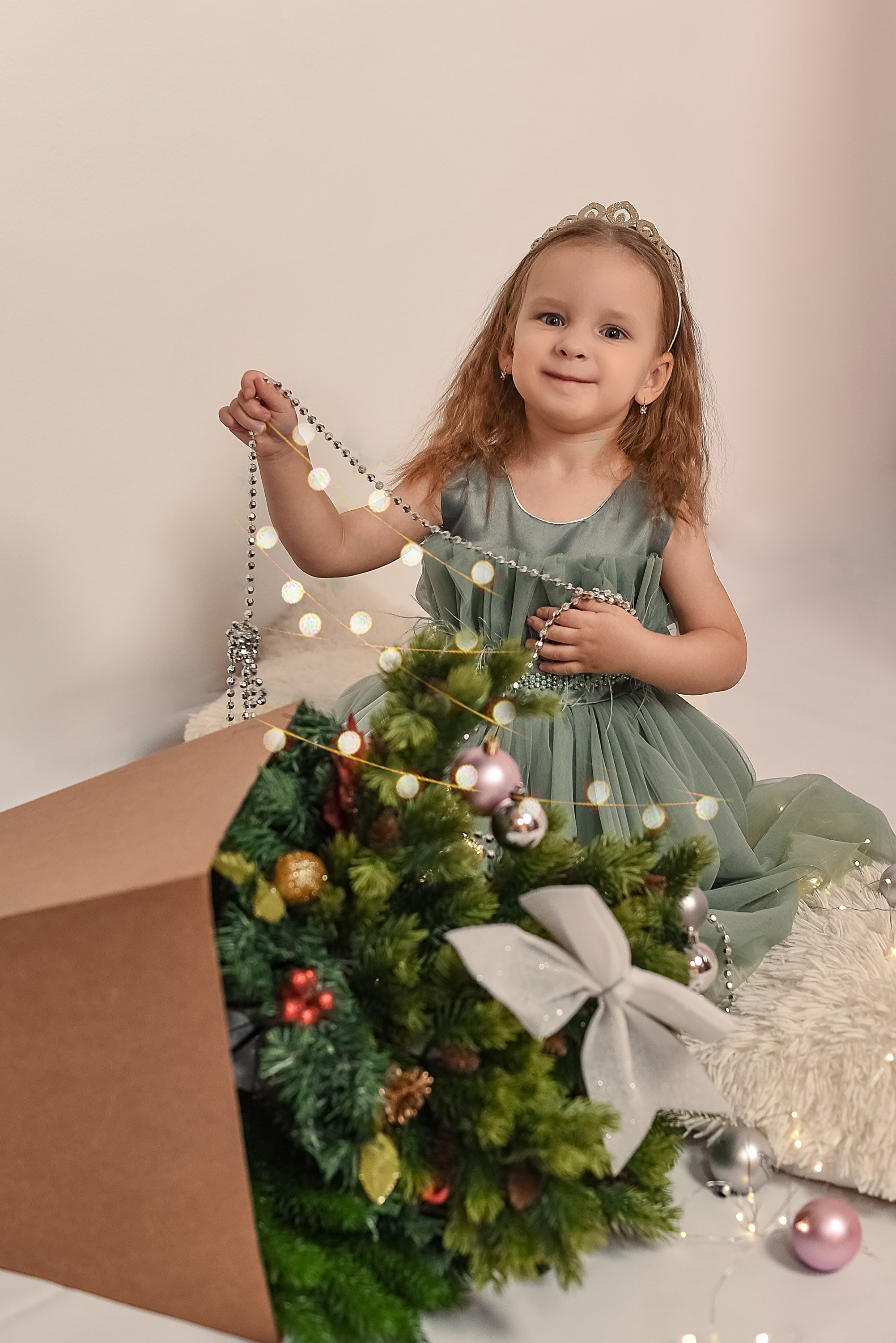 Новогодняя семейная фотосессия 2026 г. Фотограф Тула творческие фотосессии недорого Ольга Ромашина