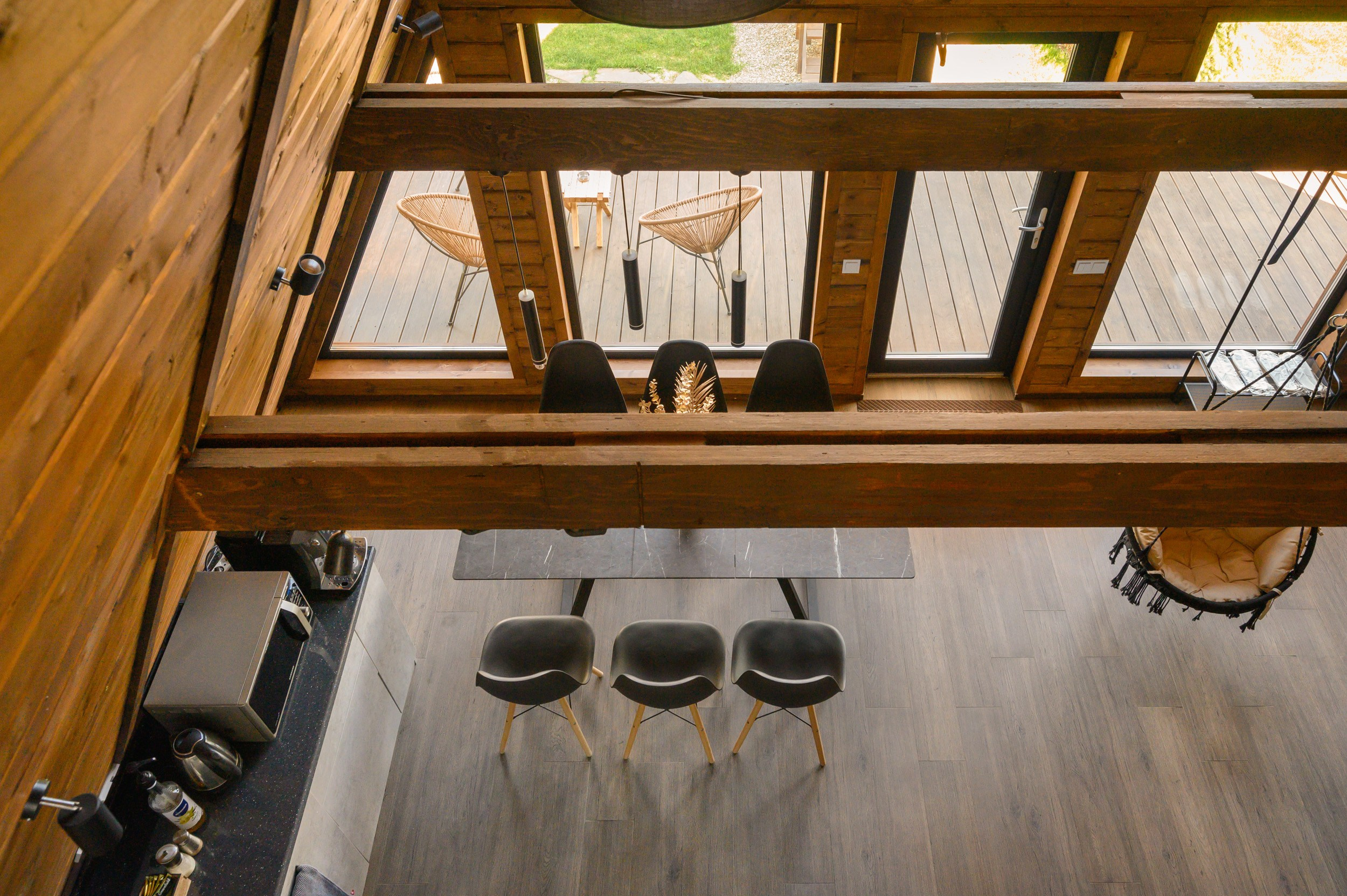 Коттедж для отдыха - «Чантриум» - смотреть дом №1. Коттедж А-фрейм с баней и уличным чаном в Подмосковье - в аренду для отдыха