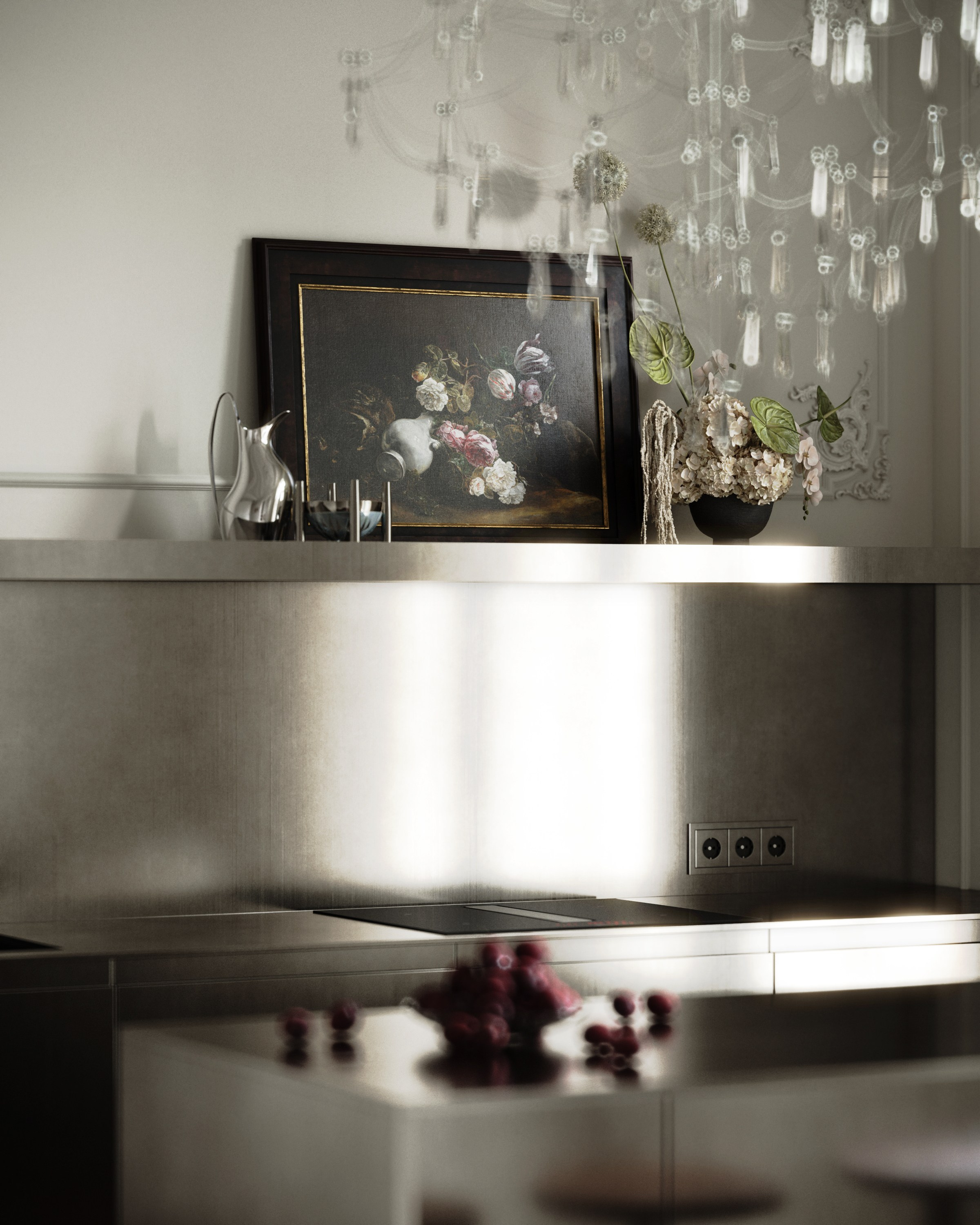 Кухня в старом фонде. Создание 3д визуализаций. Анимированное видео. Сборка сцен