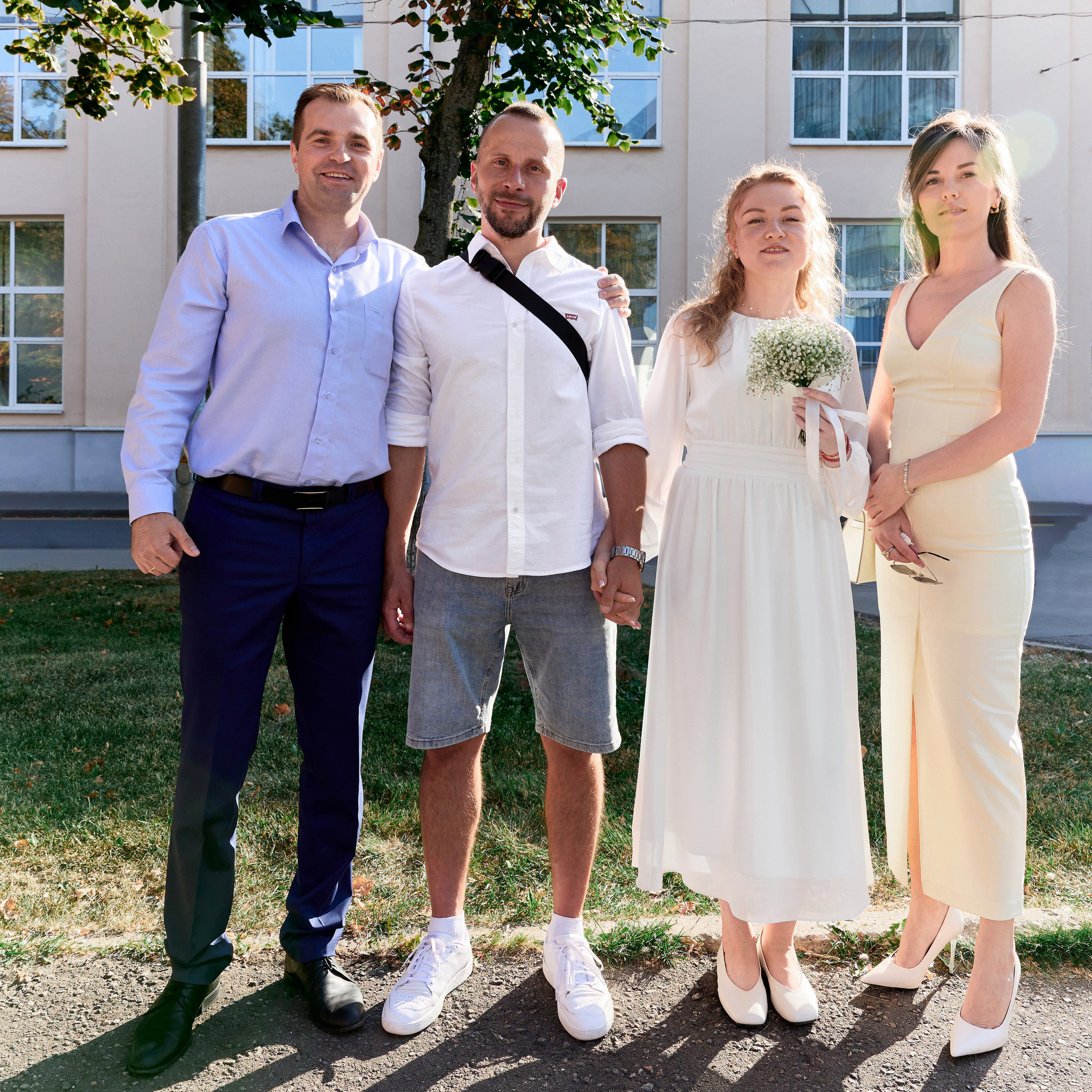 Свадебная прогулка в парке Горького в Москве