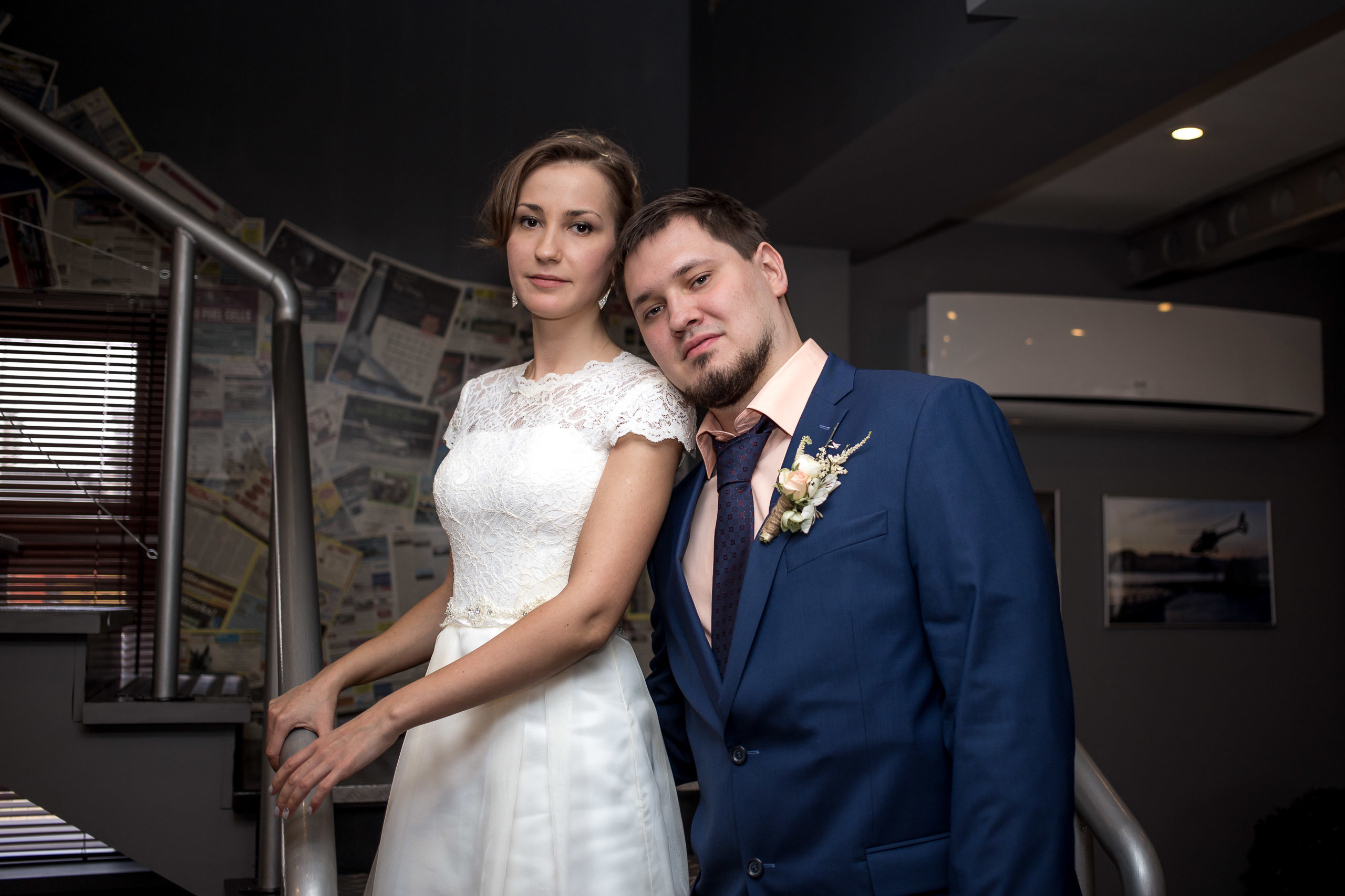 Свадебная фотография за городом