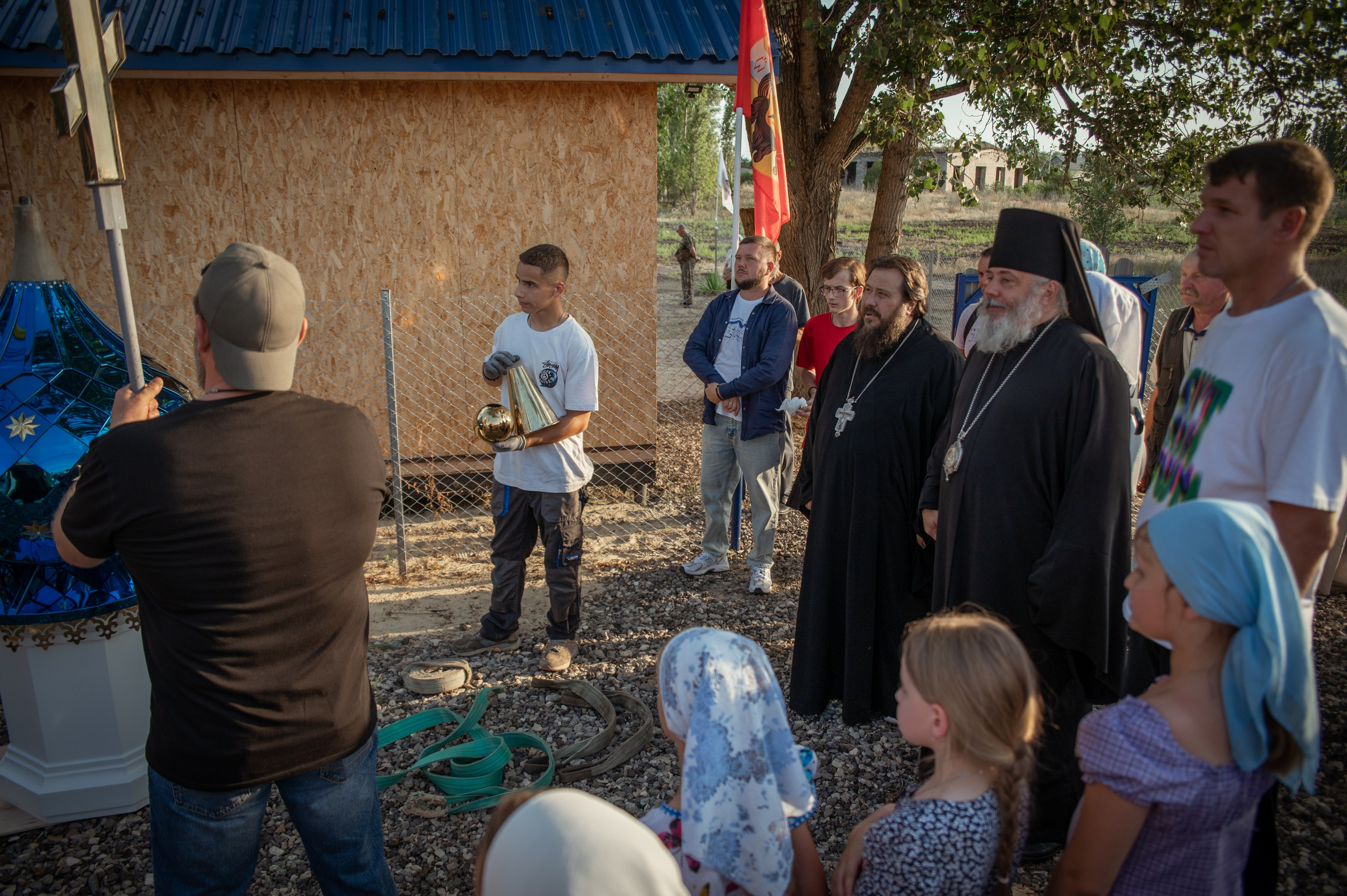 Освещение купола в храме Казанской иконы Божьей Матери х. Закутский. Церковный, семейный и репортажный фотограф Волгоград, Волжский