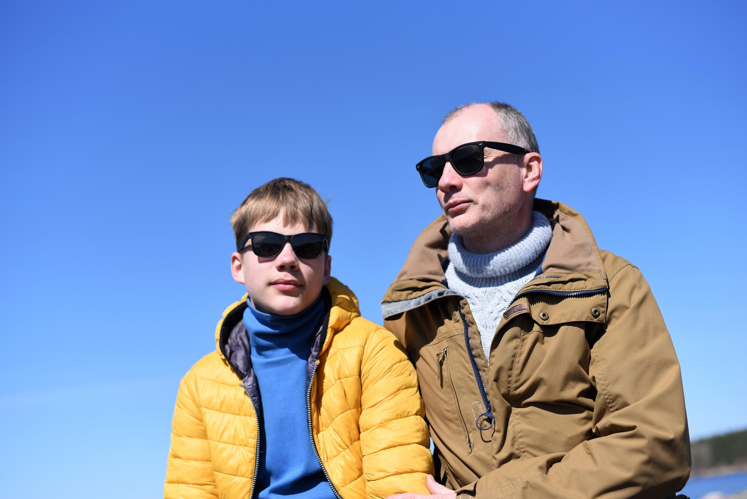 Семейная съемка на природе. Папа и сын. Женский и семейный фотограф Людмила Богачкина