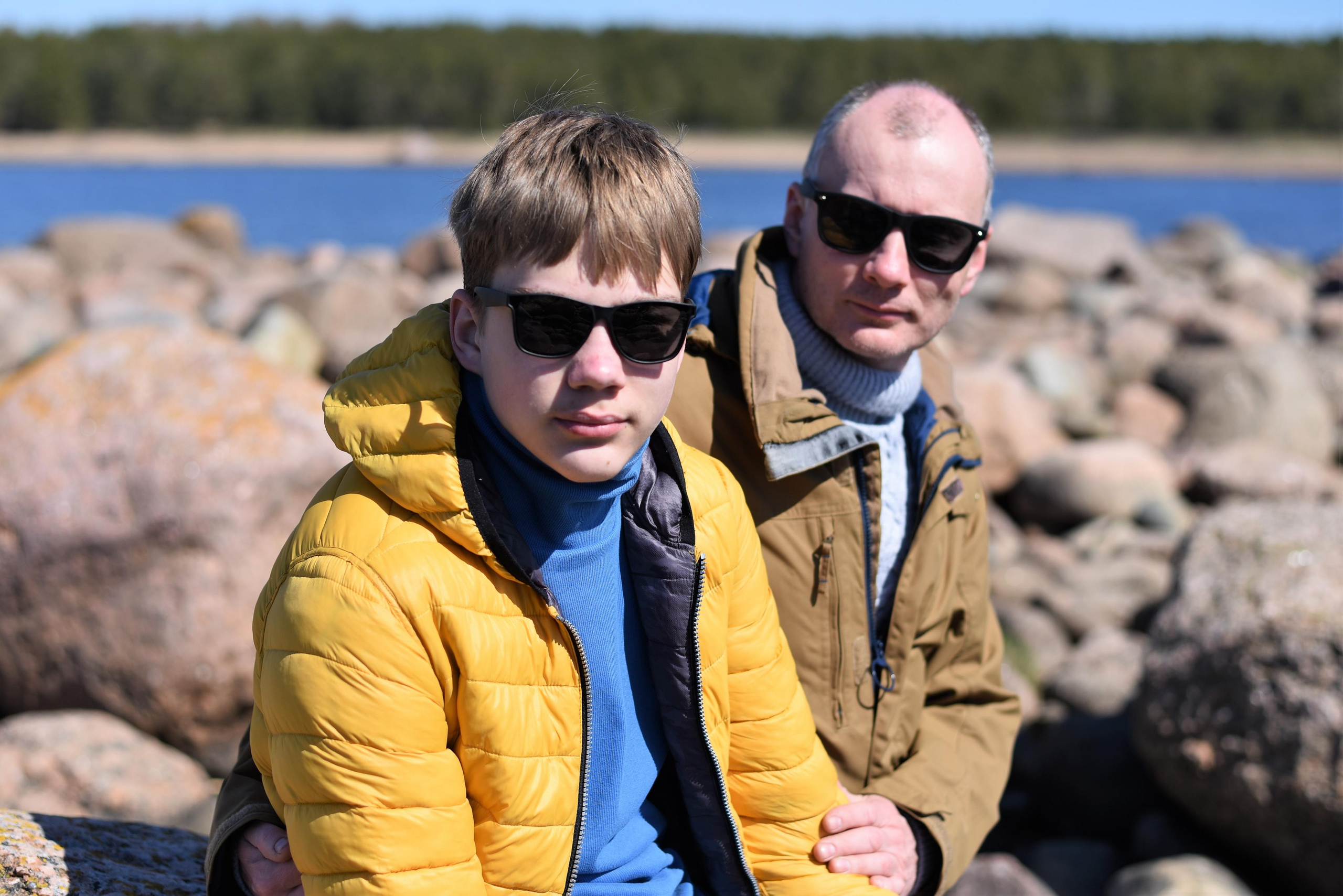 Семейная съемка на природе. Папа и сын. Женский и семейный фотограф Людмила Богачкина