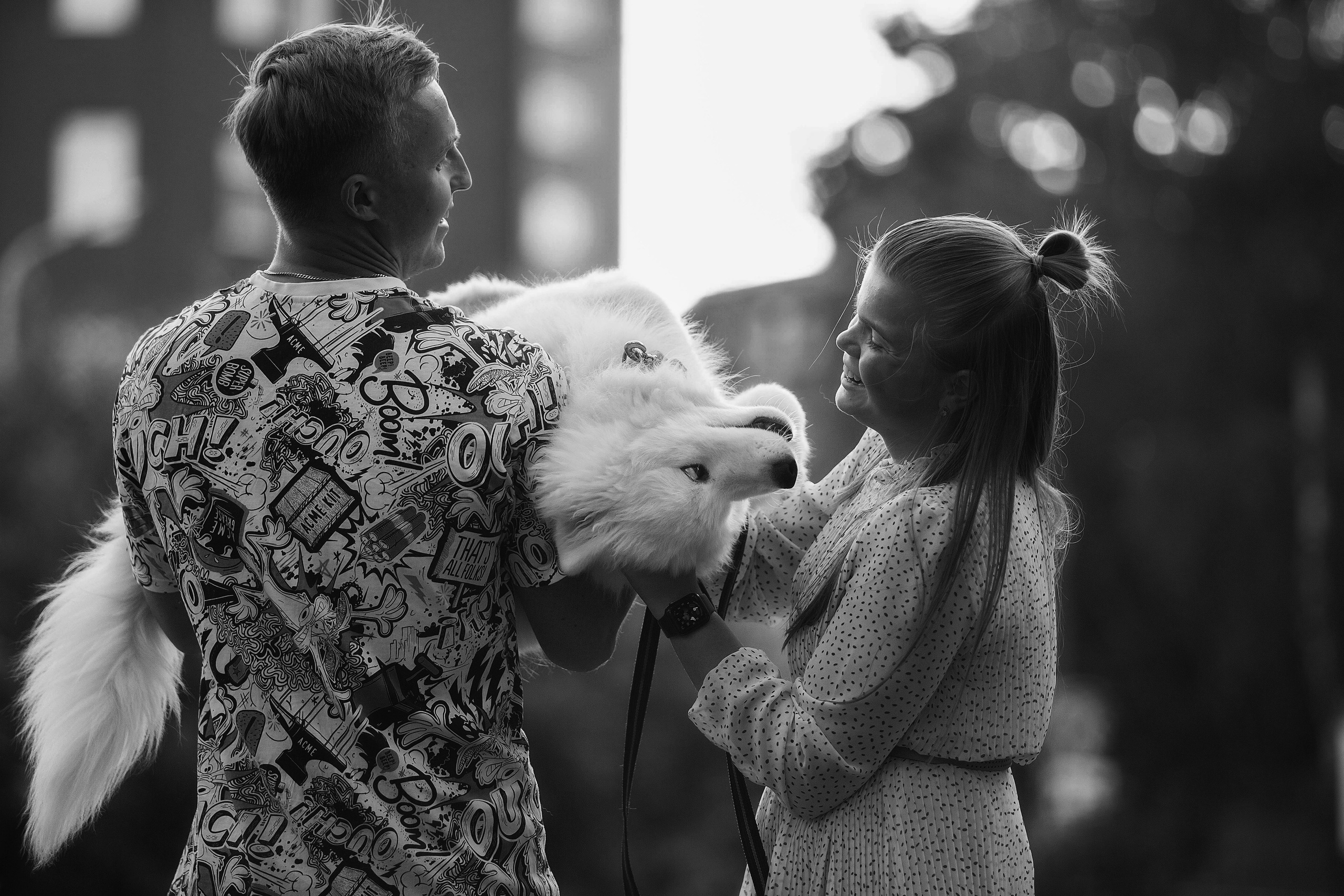 Анастасия, Евгений и самоед Ройс. Https://moshkovaphoto.ru/