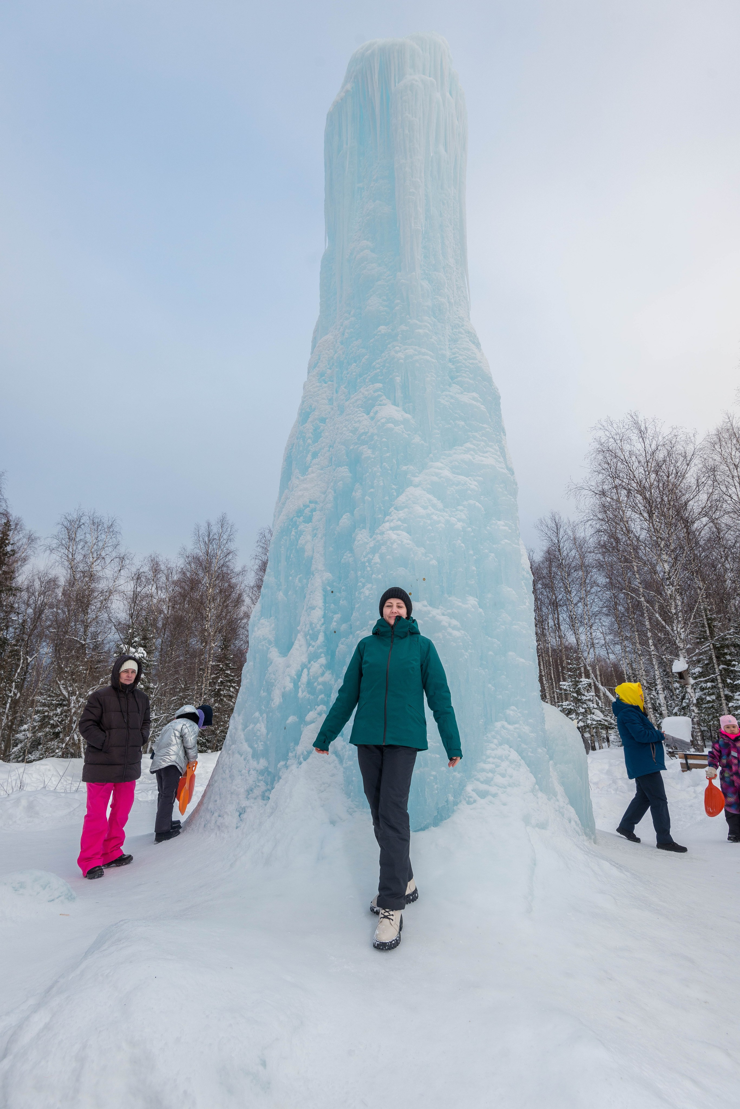 Таганай Семибратка, Парк Бажова, ледяной фонтан 06.01.2024. Свадебный фотограф на Урале Виктор Соколов