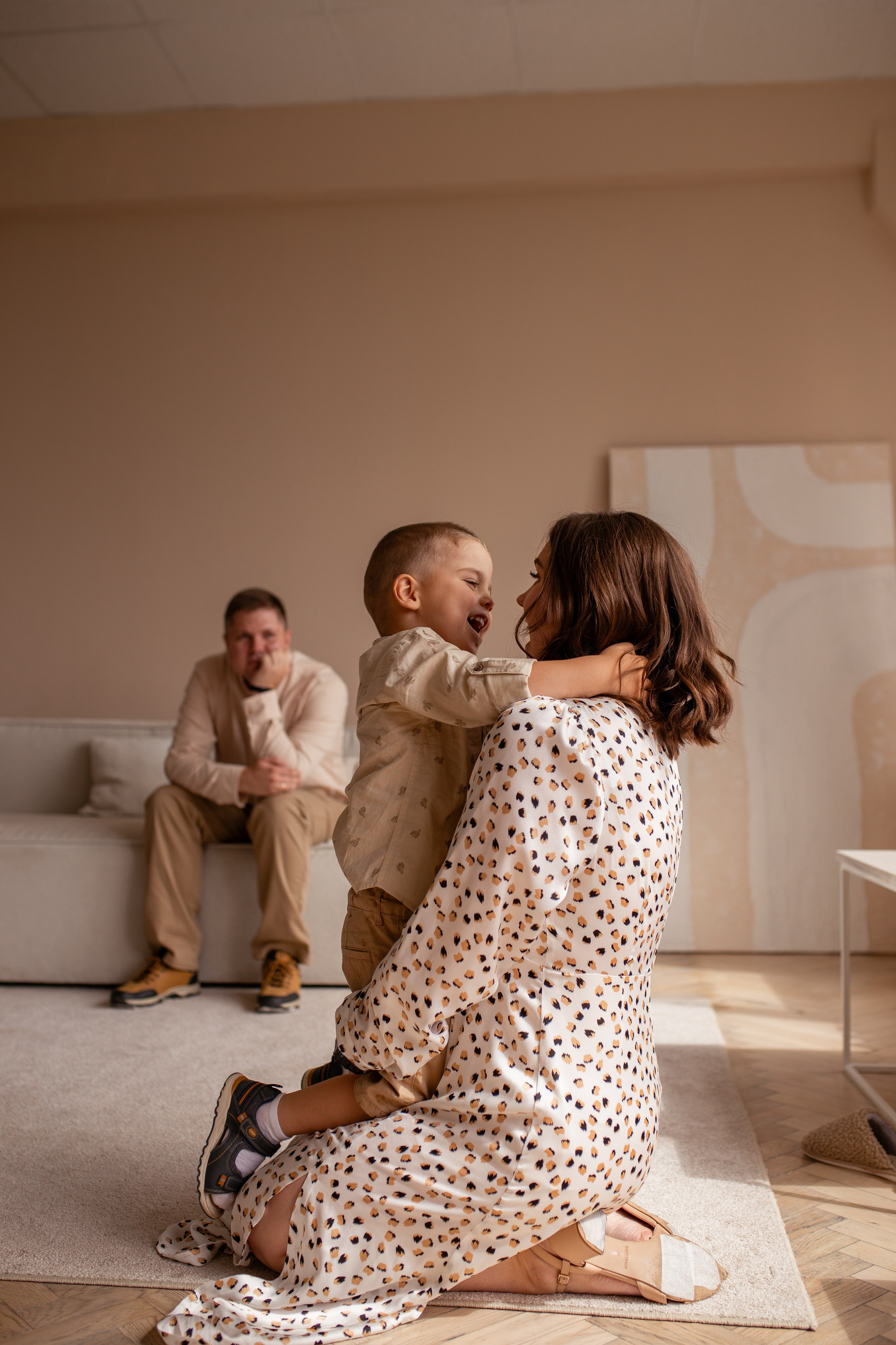 Надежда, Григорий и Ваня с семьёй