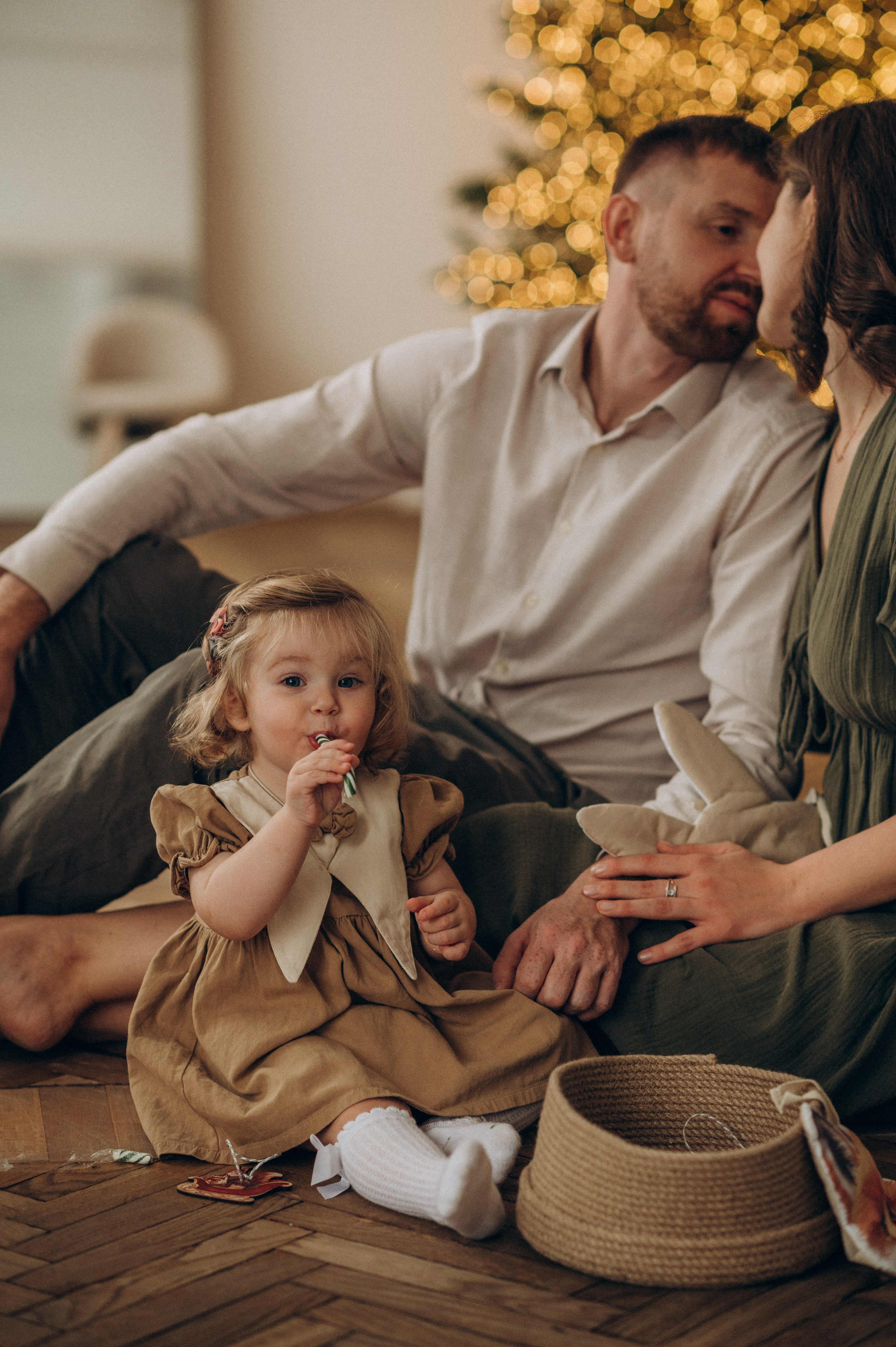 Семейная новогодняя фотосессия в студии. Семейный фотограф в Домодедово и Москве Елена Пичугина