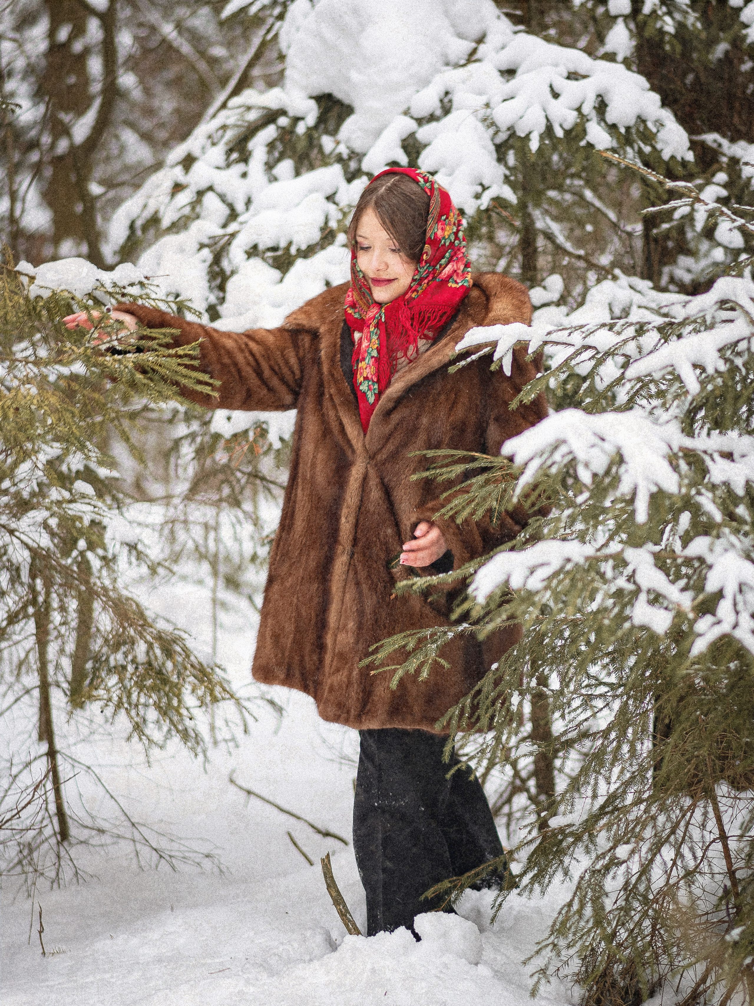Ольга — фотосессия в зимнем стиле. Фотограф Москва