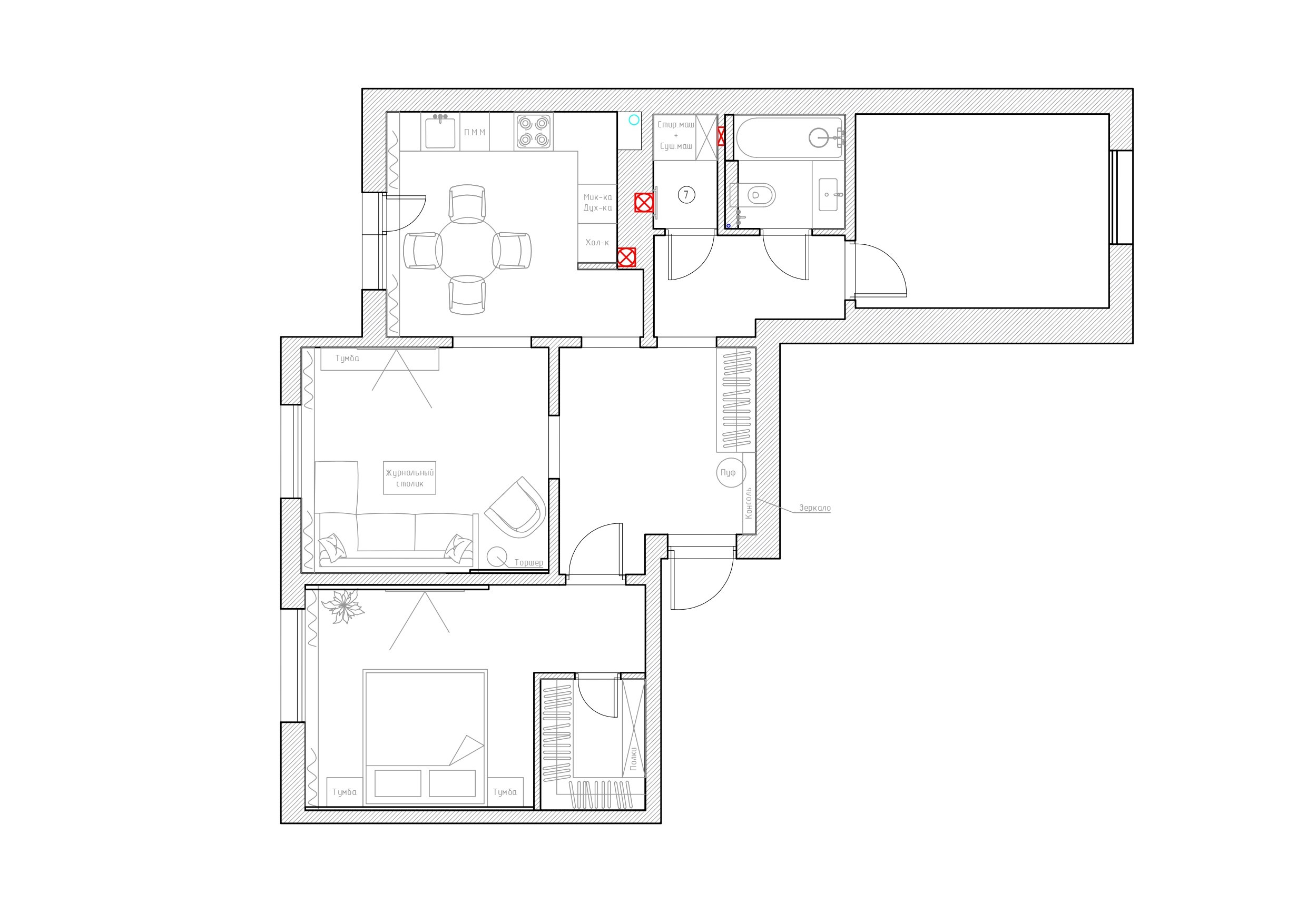 ЖК Светлая долина 61 м². Дизайнер интерьера квартир и частных домов в Казани