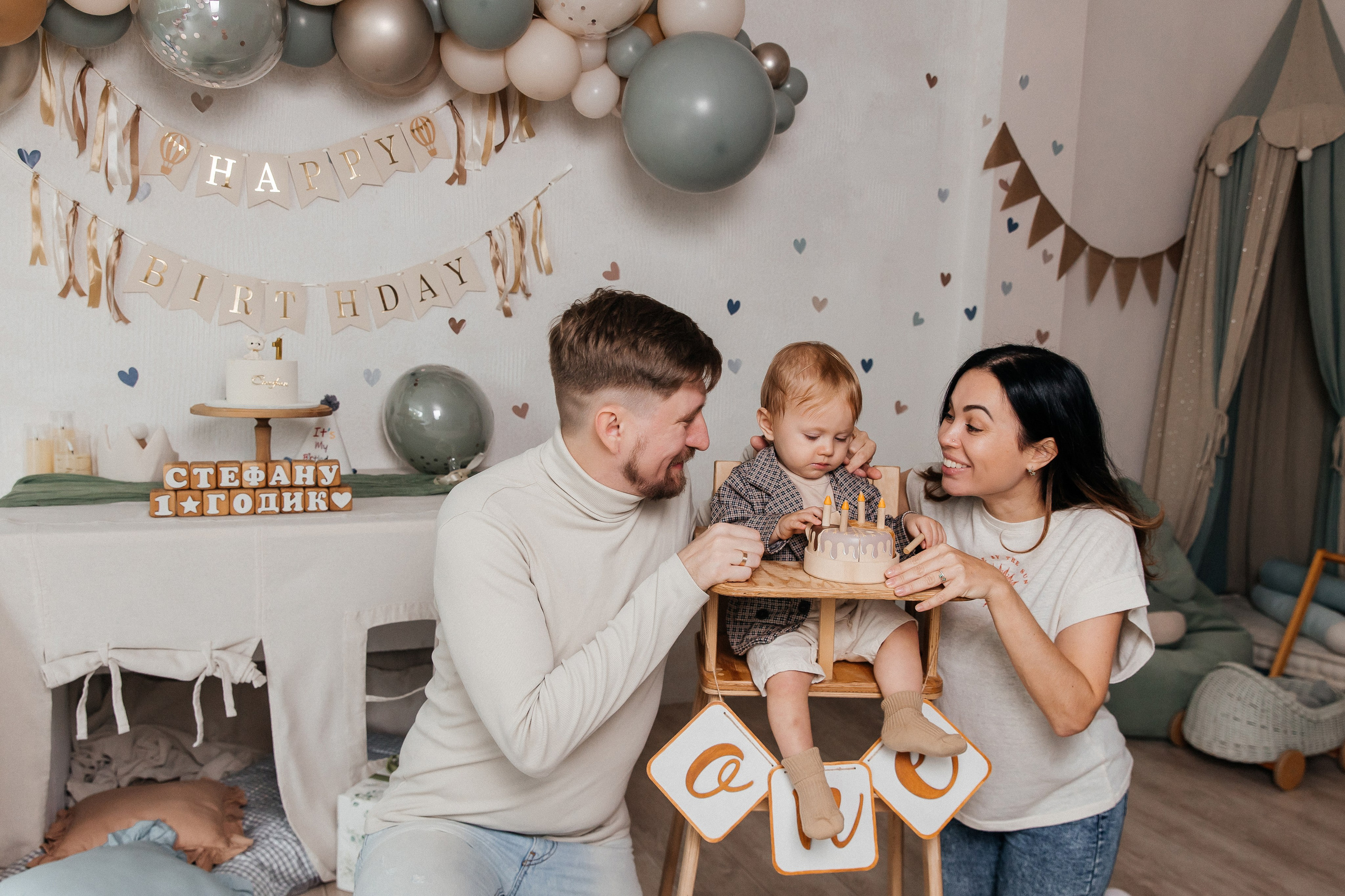 Фотосессия на 1 годик, детская фотостудия Кемерово