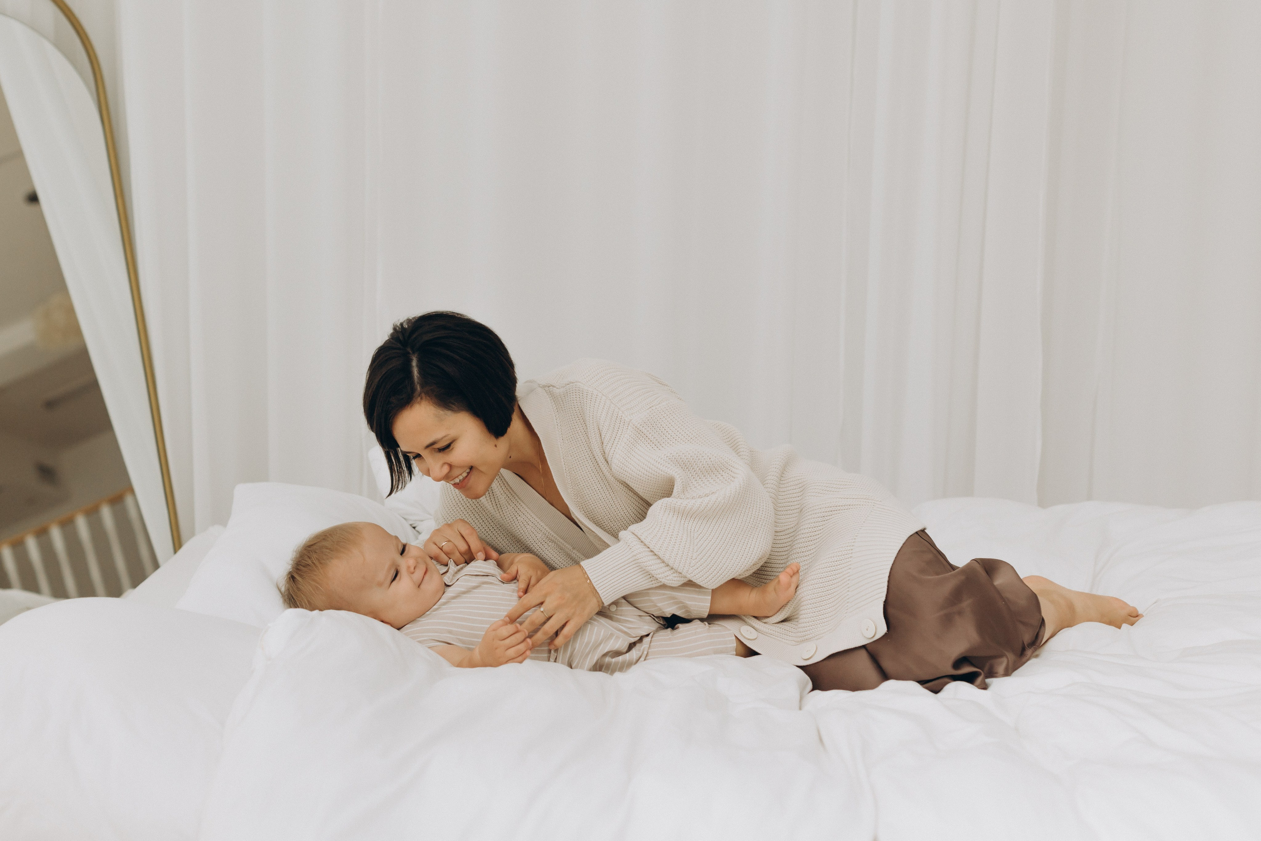 Фотосессия с малышом в студии. Семейный фотограф в Москве и Королеве Евгения Баукова