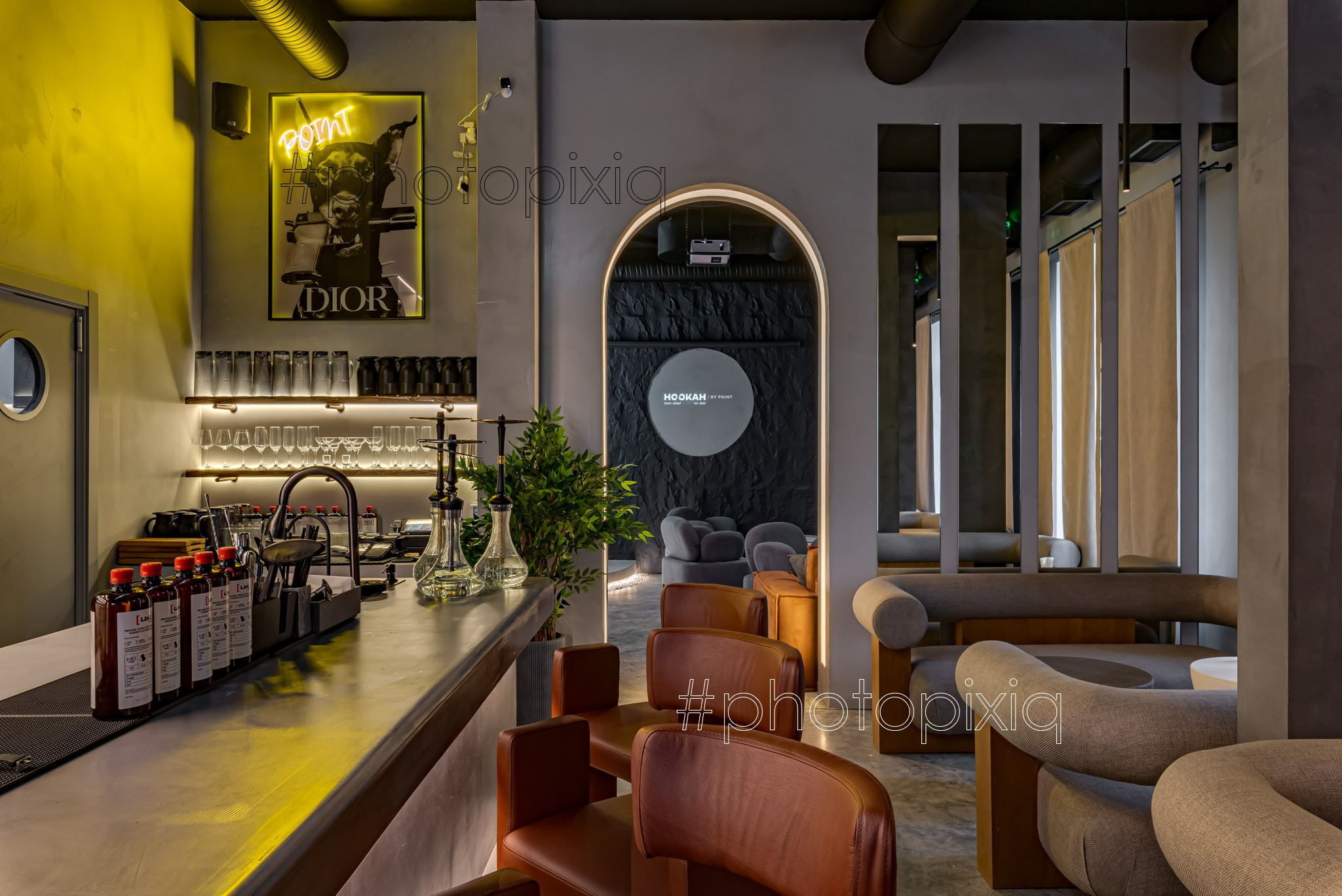 Интерьерная фотосъёмка кальянной POINT HOOKAH. Интерьерная съёмка и виртуальные туры — Интерьерный фотограф Кузнецов Сергей (photopixiq)