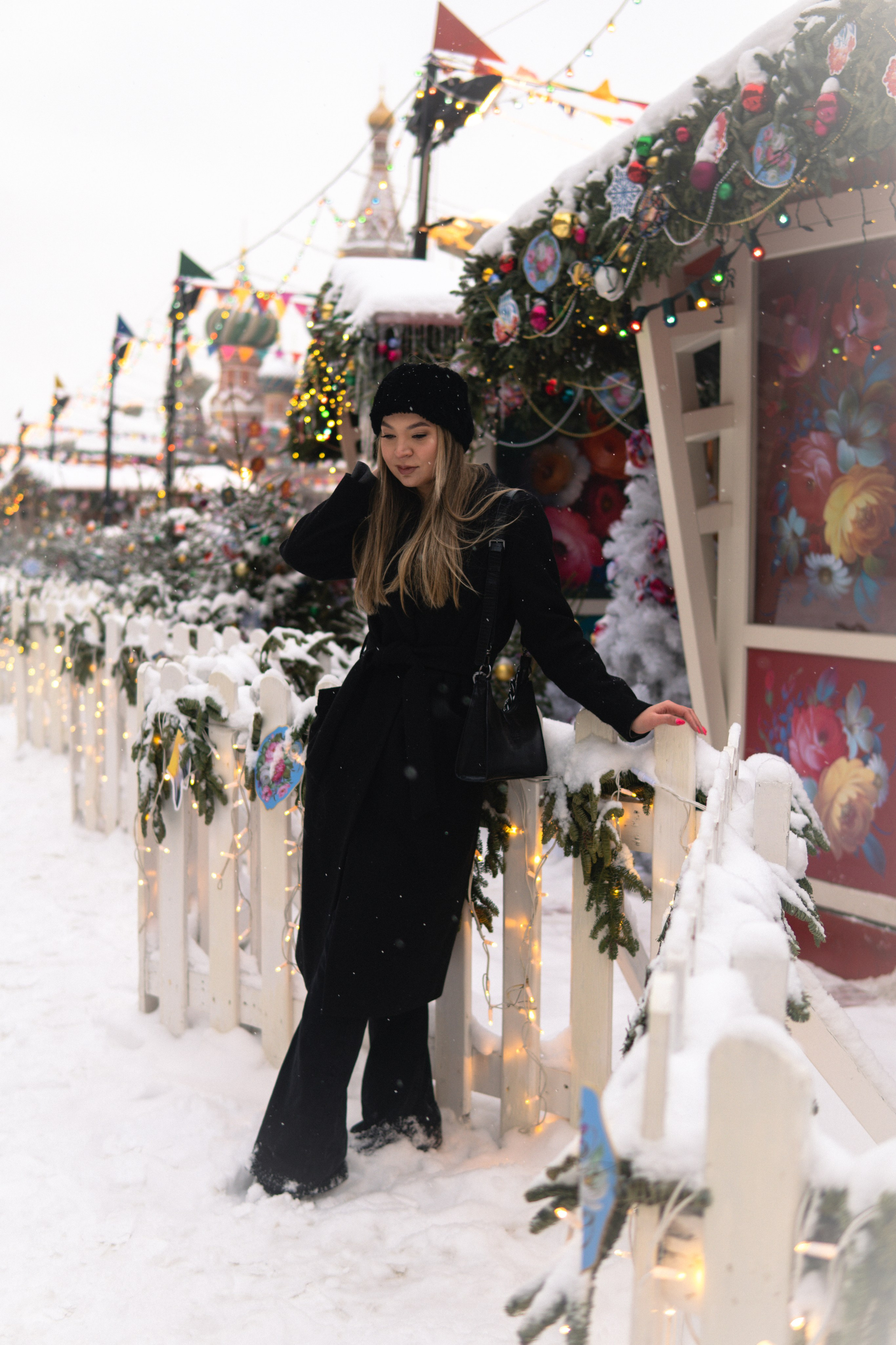 Зимняя фотосессия на Красной площади. Винтаж фото. Фотограф Наталья Воронина Москва