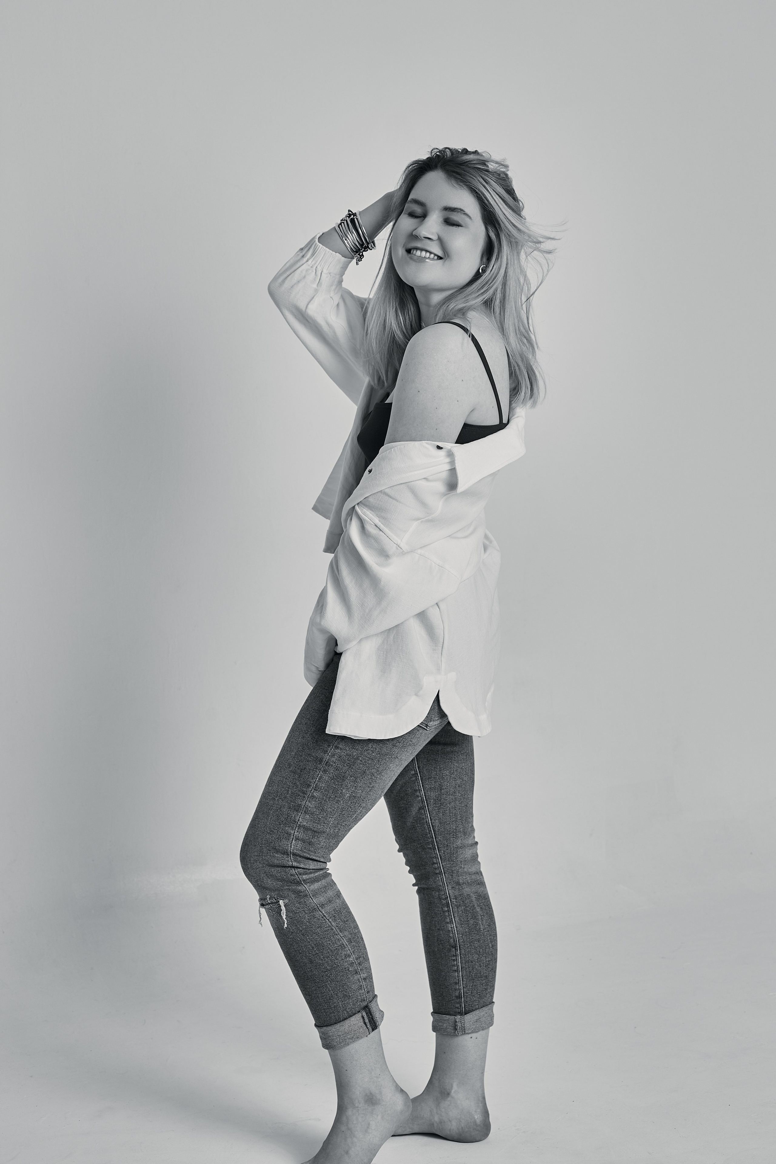 Студийная черно-белая фотосессия. Портретный фотограф Санкт-Петербург