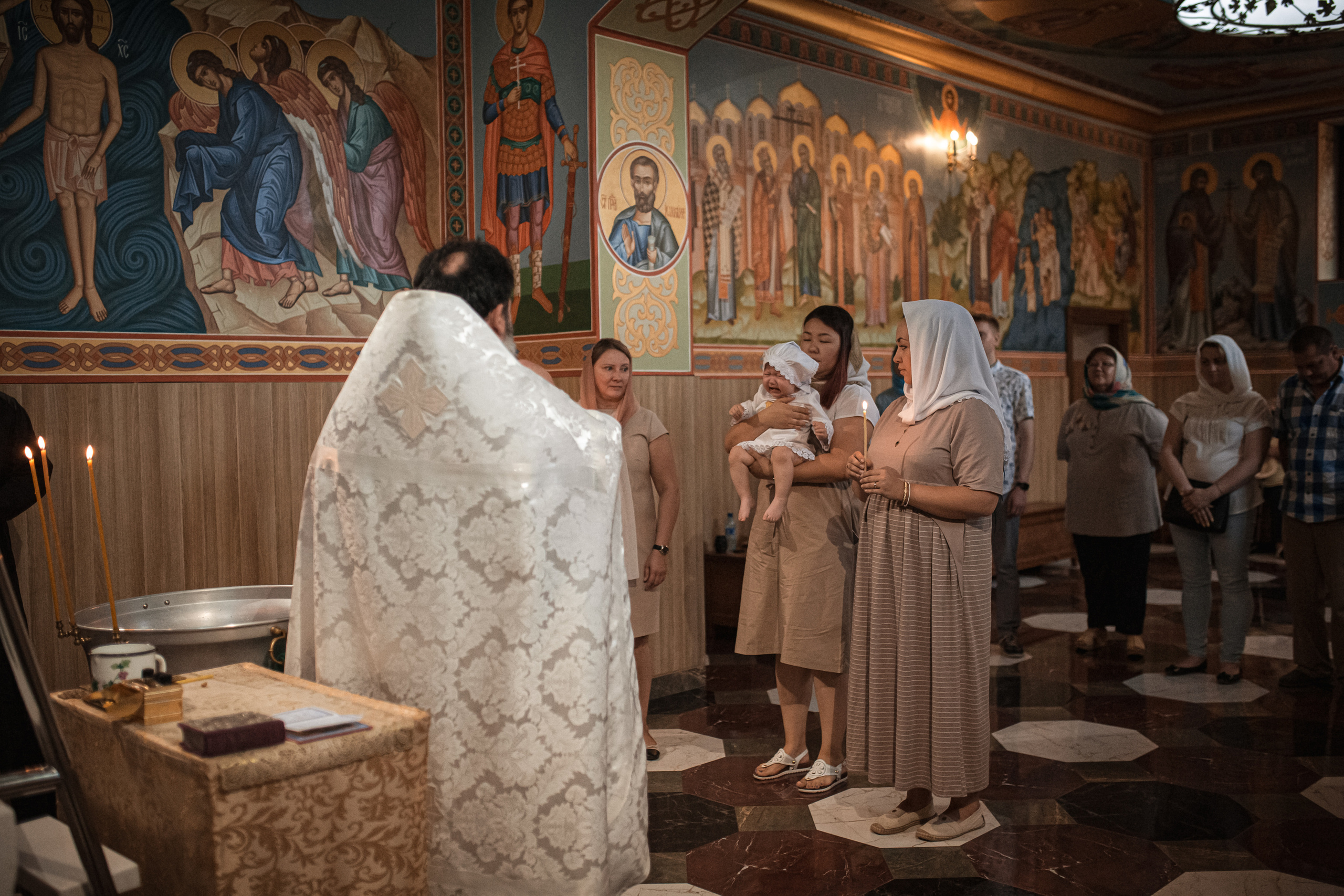 Крещение Есении. Фотограф на Крещение и Венчание в Ташкенте