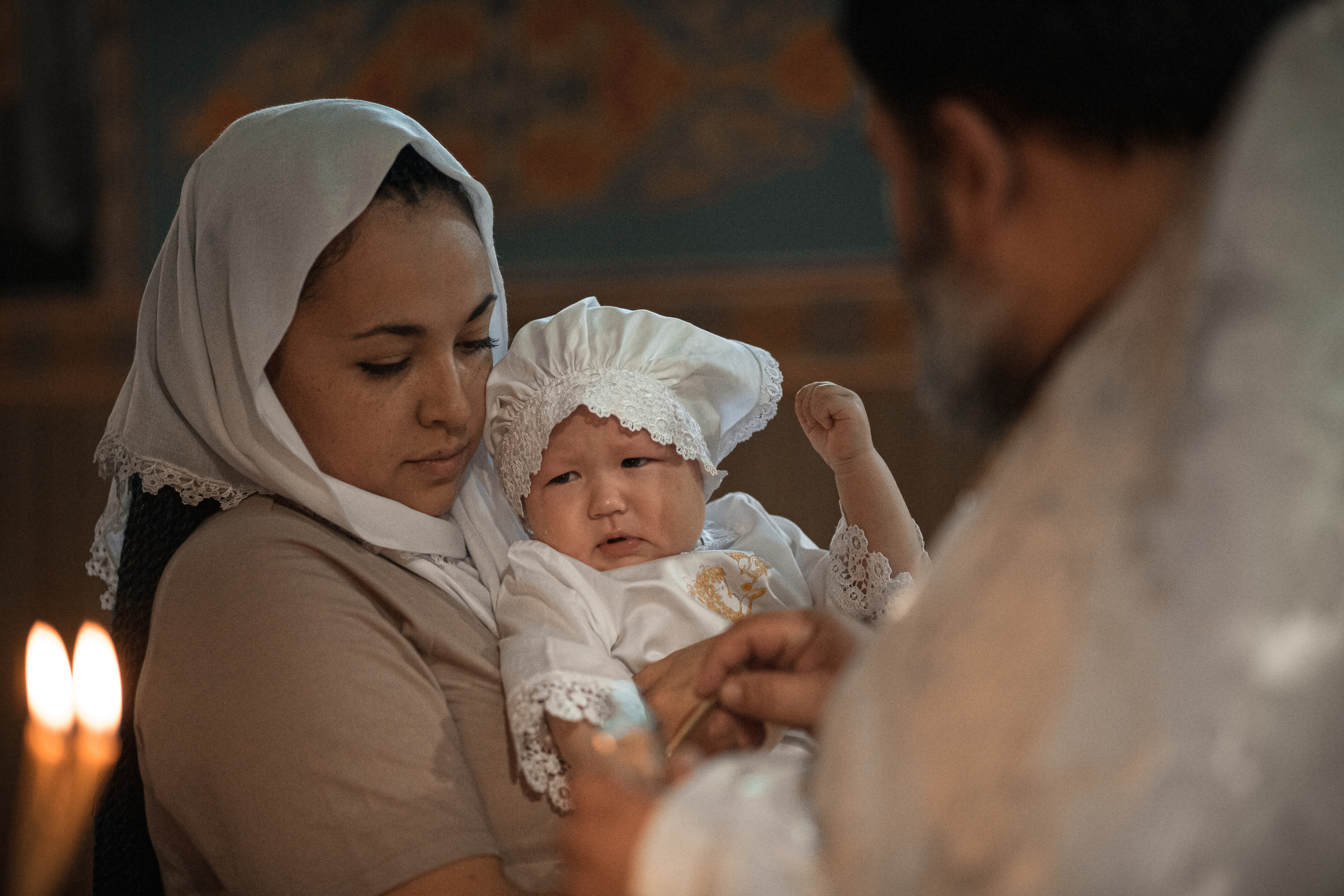 Крещение Есении. Фотограф на Крещение и Венчание в Ташкенте