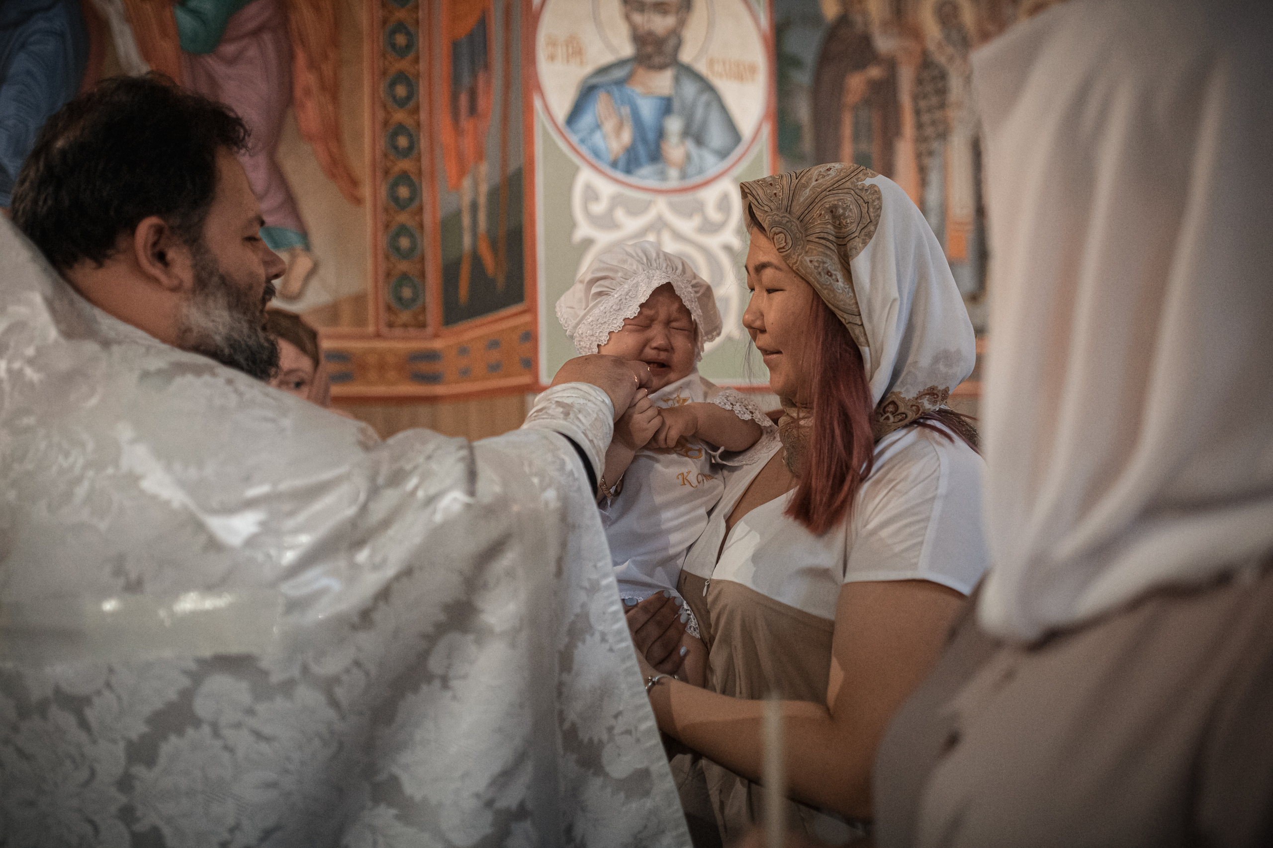 Крещение Есении. Фотограф на Крещение и Венчание в Ташкенте