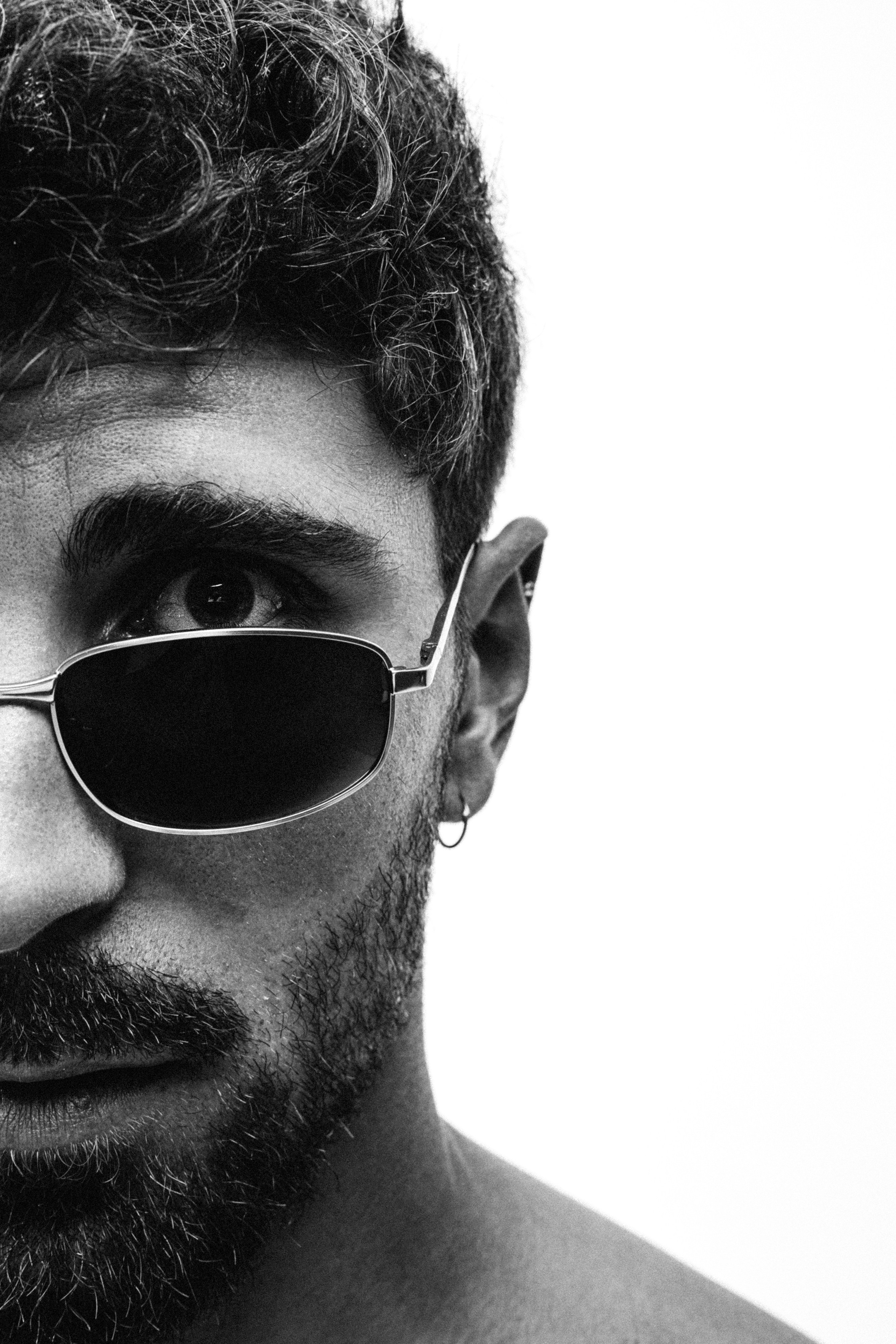 Portrait of a DJ in Barcelona during a professional photoshoot